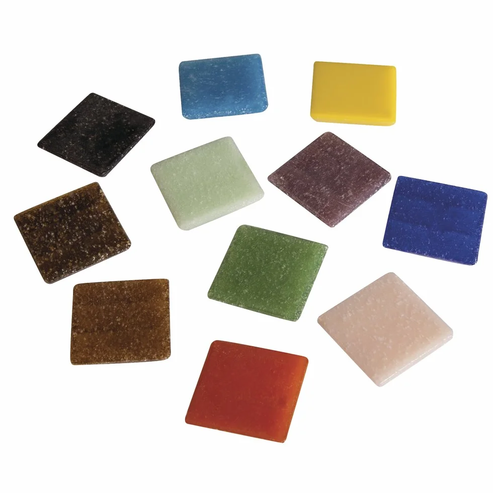 Rayher Artdecor mieszanka mozaiki szklanej 2 x 2 cm, 325 sztuk, 1 kg, kolorowa mozaika
