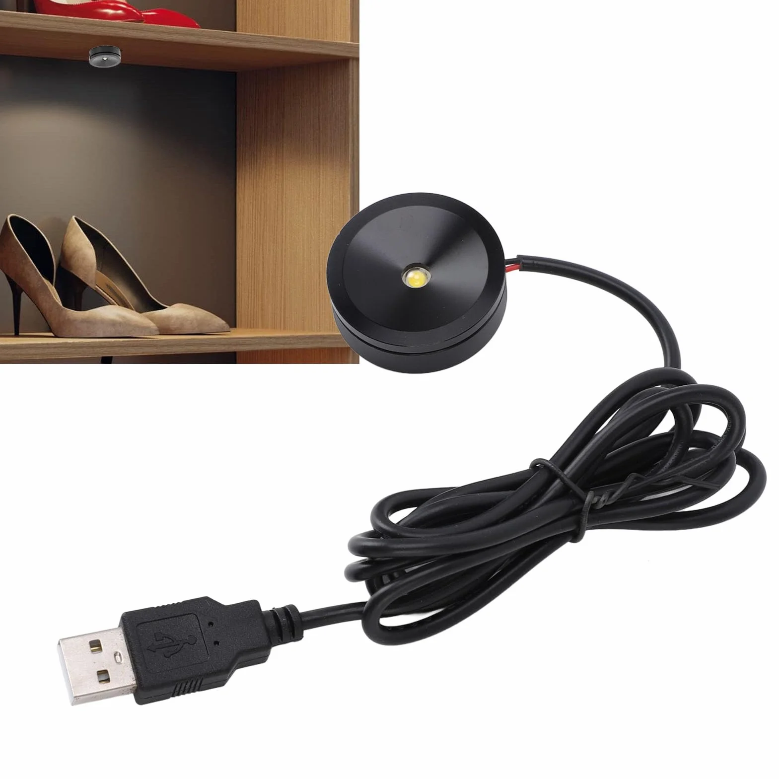 2 szt. Reflektory LED, Oświetlenie Obrazów Zasilane Przez USB o Długości 4,3 Stopy, Oświetlenie Wystawowe na biżuterię, Oświetlenie Obrazów w Pomieszczeniach, Oświetlenie