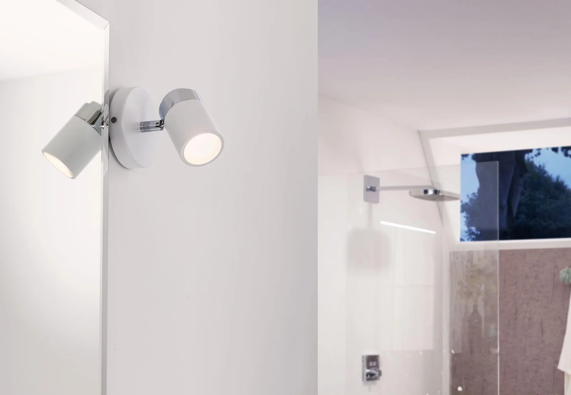 Paulmann Spotlight Zyli IP44 1x10W GU10 biały chrom 230V metal oprawa sufitowa LED