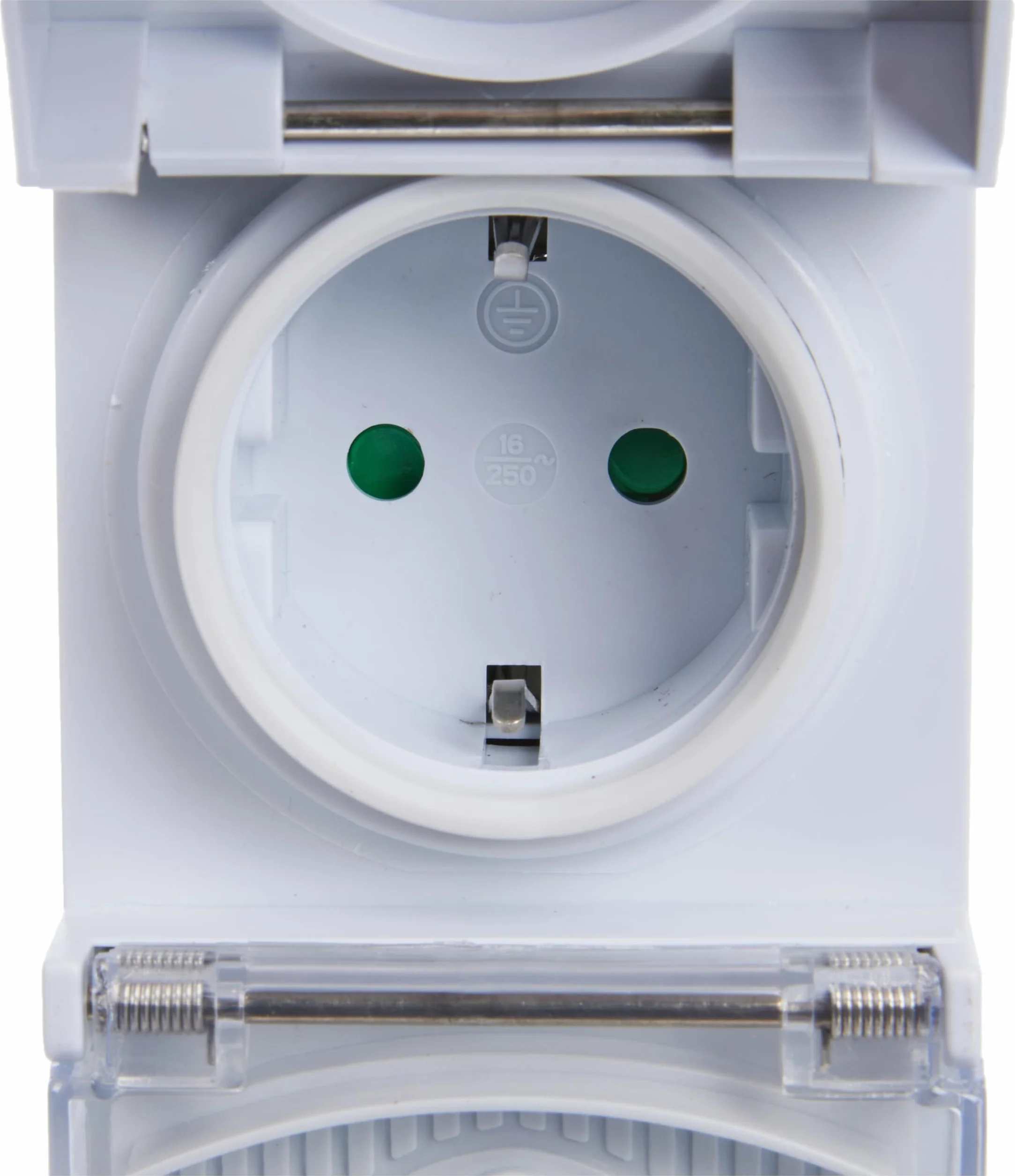 Meister Adapter ochrony osobistej – 3600 W – z gniazdem Schuko – z włącznikiem testowym i przyciskiem resetowania – IP44 do użytku na zewnątrz/ochrona osobista/ochrona przed prądem
