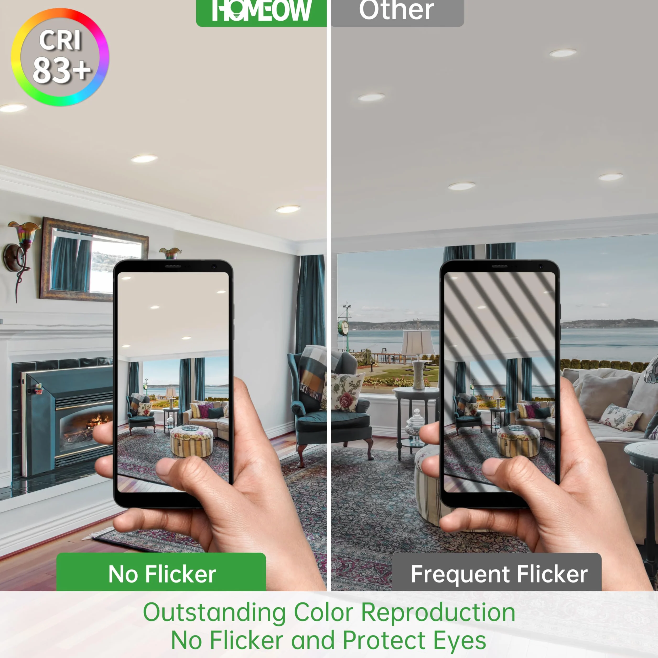 HOMEOW Zestaw 20 reflektorów LED do zabudowy 230 V 7 W ciepła biel neutralna biel zimna biel 75-90 mm