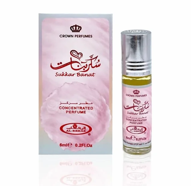 Al Rehab Koncentrated Perfume 6 ml – Sukkar Banat olejek perfumowany Misk Perfume zapach dla mężczyzn i kobiet