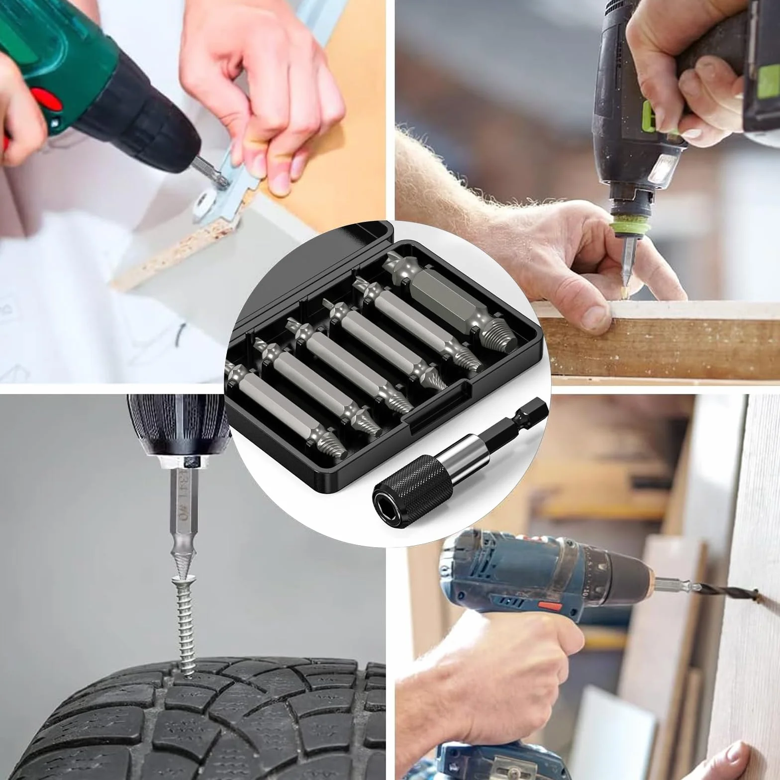 Zestaw 6 wykrętaków do śrub z magnetycznym uchwytem HSS 4341
