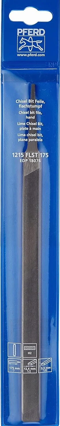 PFERD Chisel 18801225 pilnik płaski tępy 175 mm ostrze jednofazowe 2 do naprawy i ostrzenia łańcuchów piły