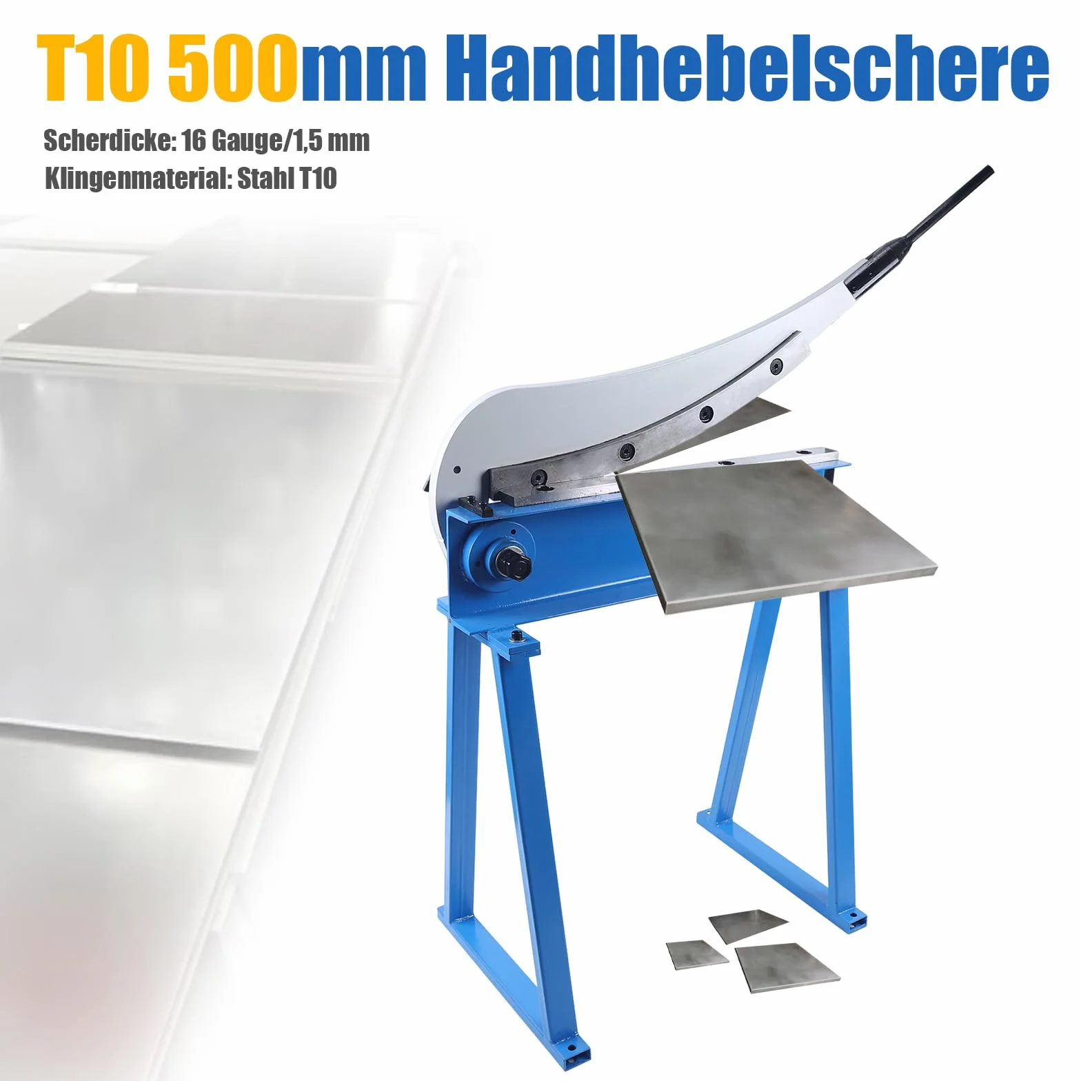 Nożyce do blachy 500 mm T10 gilotynowe dźwigniowe
