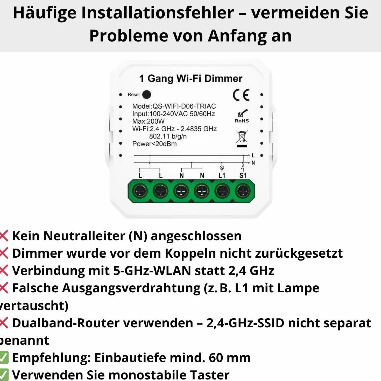 Dimmer ściemniacz TUYA WIFI MINI V3 sterownik oświetlenia