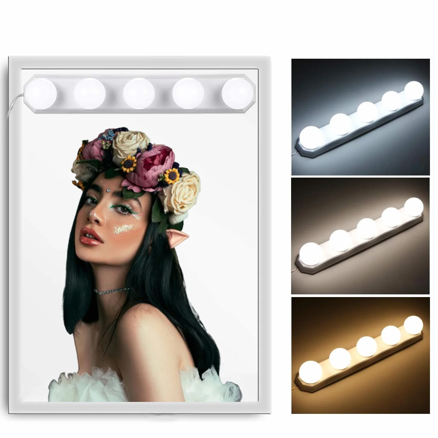 AIFUSI Lampa LED do lustra Hollywood 5 W ściemnialna regulacja temperatury barwowej