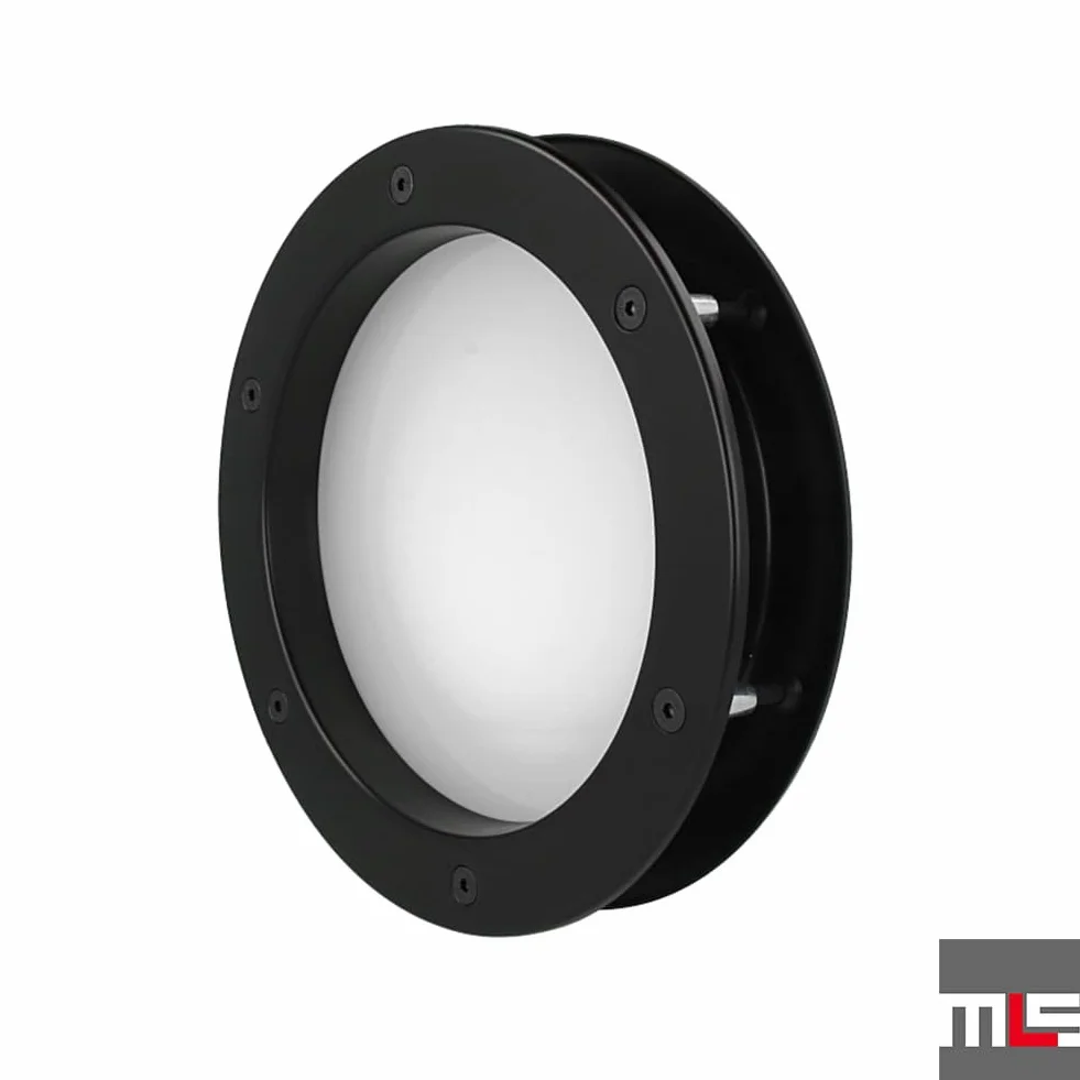 MLS B4000 Bulaj do Drzwi z Aluminium, Szkło VSG, Średnica 300 mm, Czarny