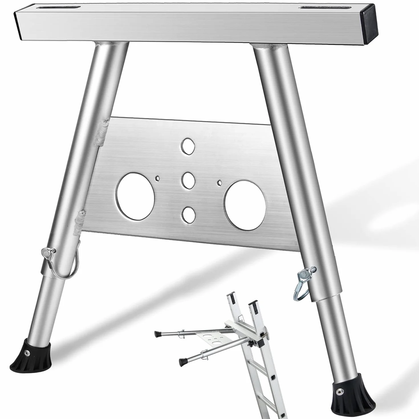 Stabilizator drabiny Uchwyt dystansowy regulowana długość 56-75 cm antypoślizgowy gumowy spód 175 kg