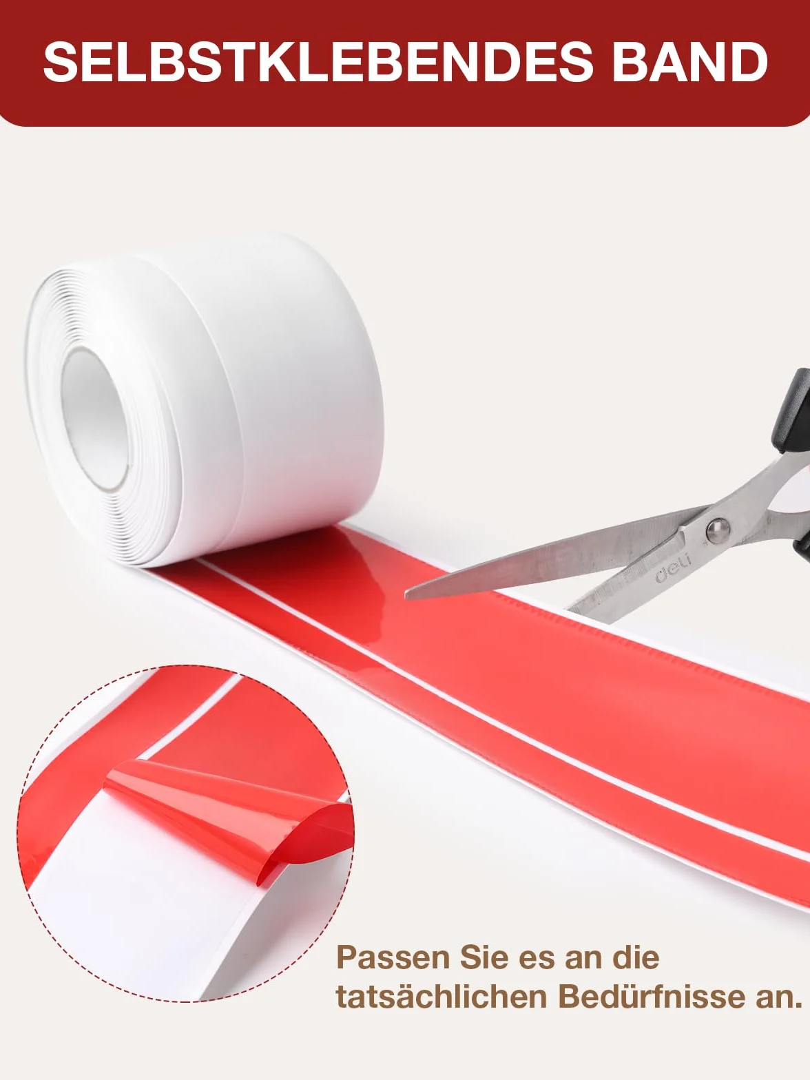 Listwa przypodłogowa z miękkiego PVC 5 m 50 x 20 mm wodoodporna biała