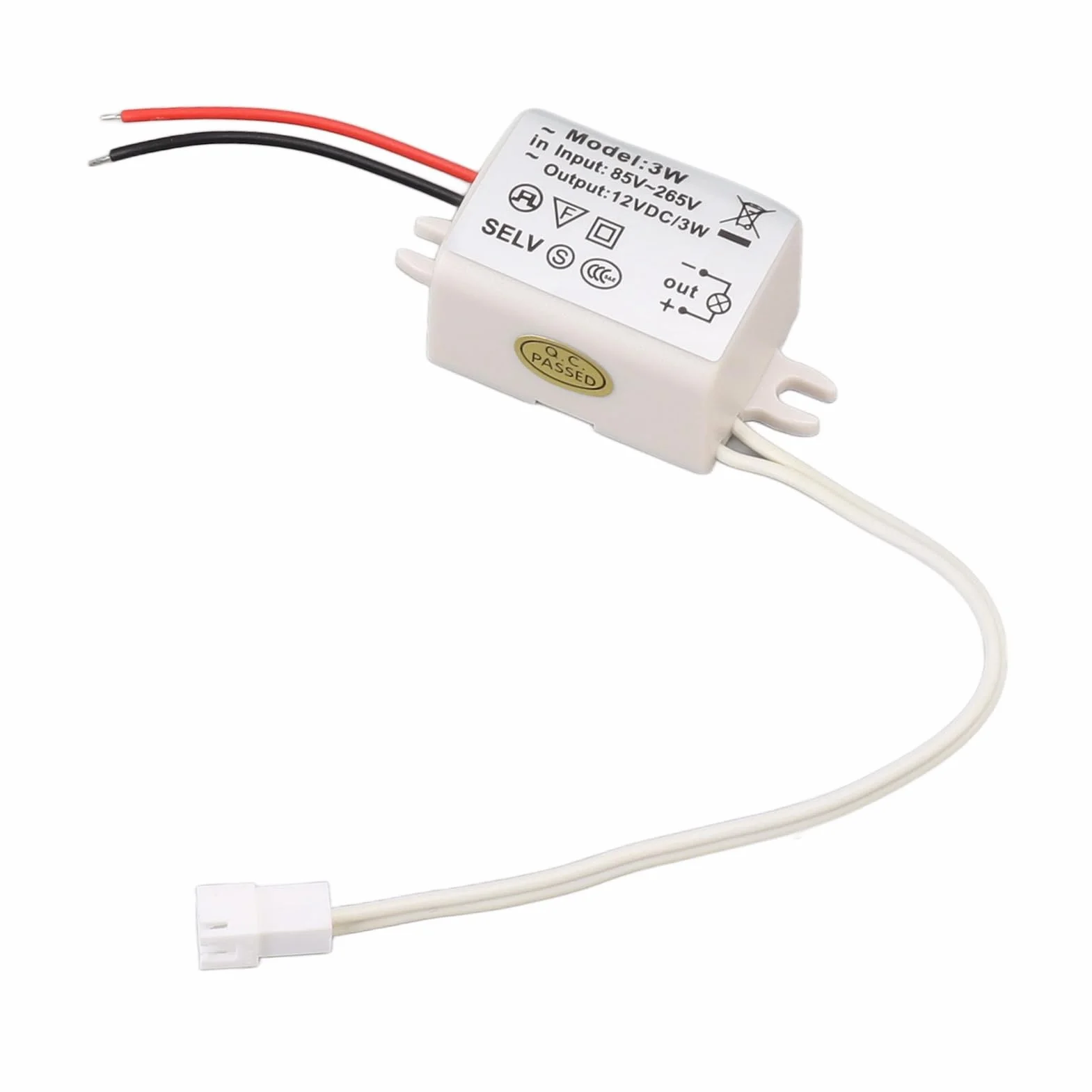 12V 3W LED Driver Power Supply for LED Strip Lights Waterproof Dimmable