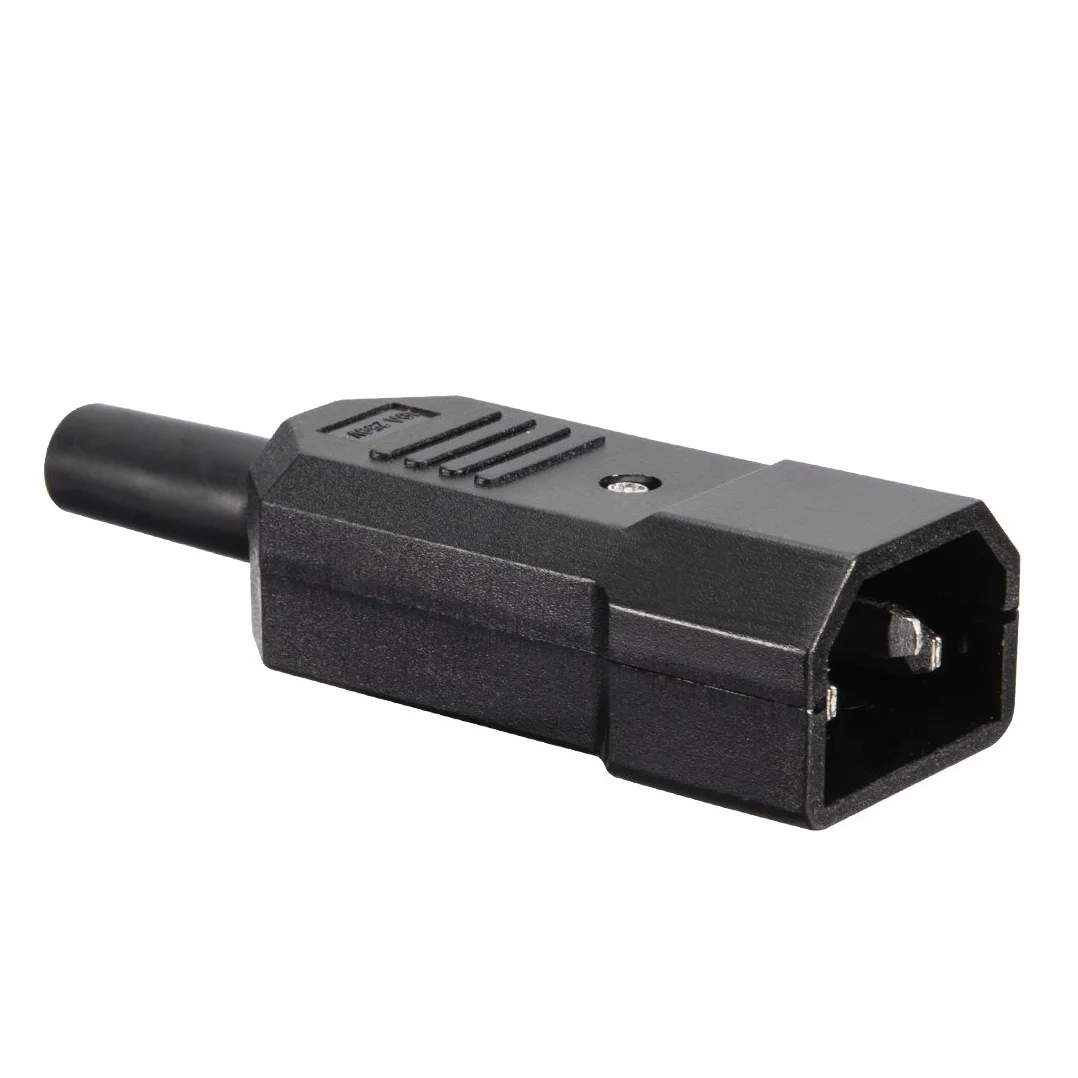 PATIKIL IEC320 C14 Gniazdo Złącza AC250V 10A 3 sztuk Czarny