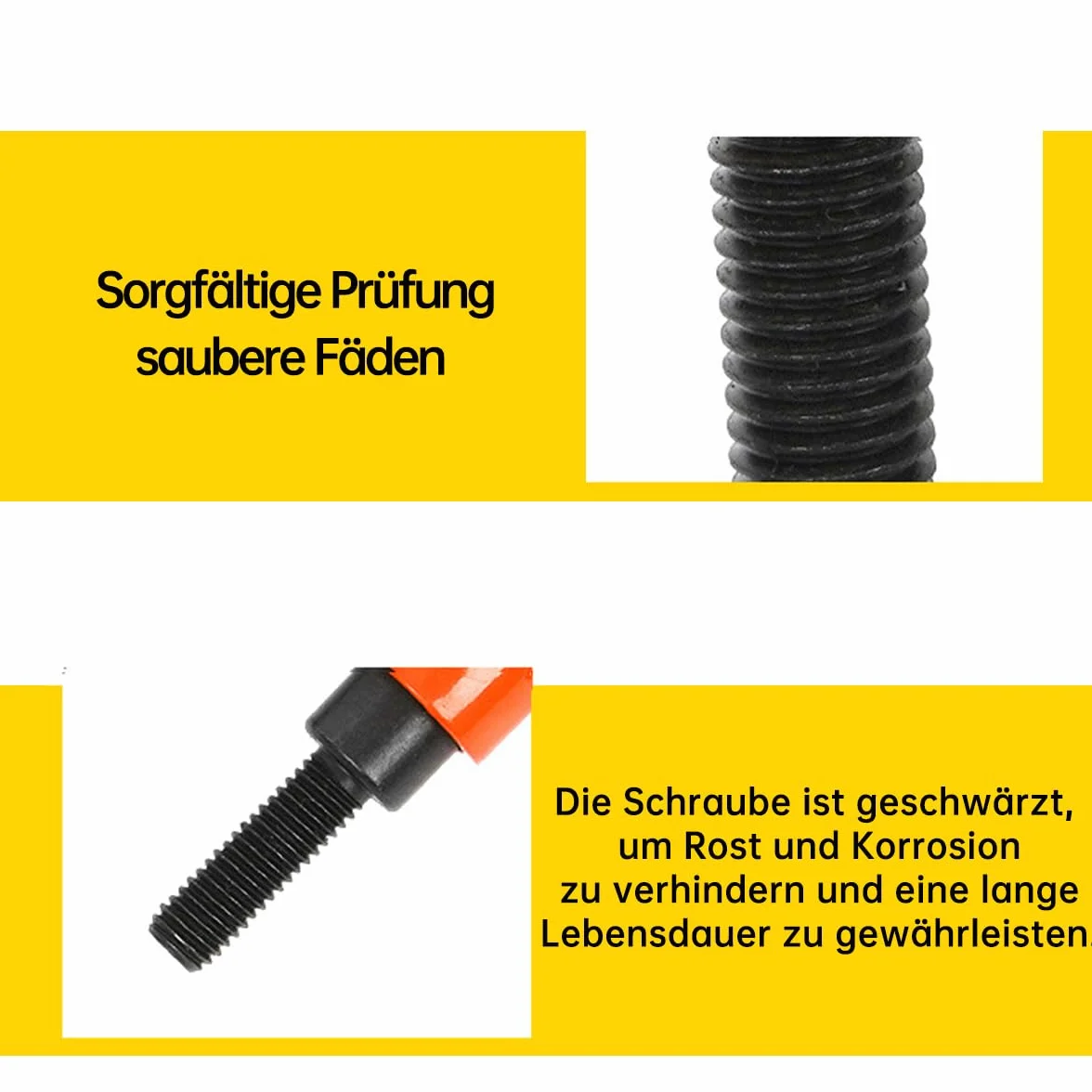 SUQIN 4 sztuki regulowanych dźwigni zaciskowych M6 x 32 mm, gwint zewnętrzny, uchwyt zaciskowy
