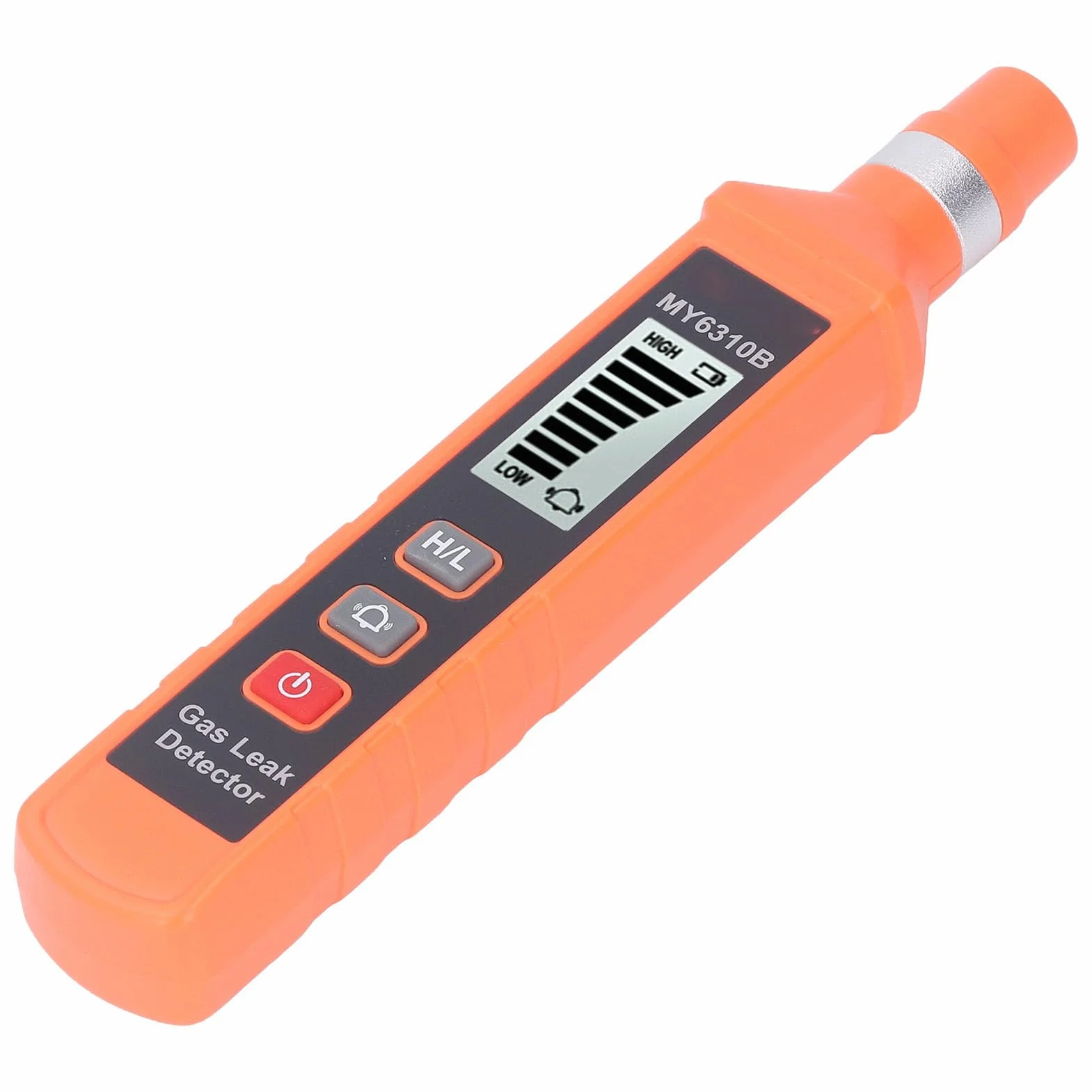 Detektor Gazu Ziemnego Alarm Gazów Palnych Wykrywacz Wycieku z Wyświetlaczem LCD Alarm Dźwiękowy Wizualny Wibracyjny do Domu