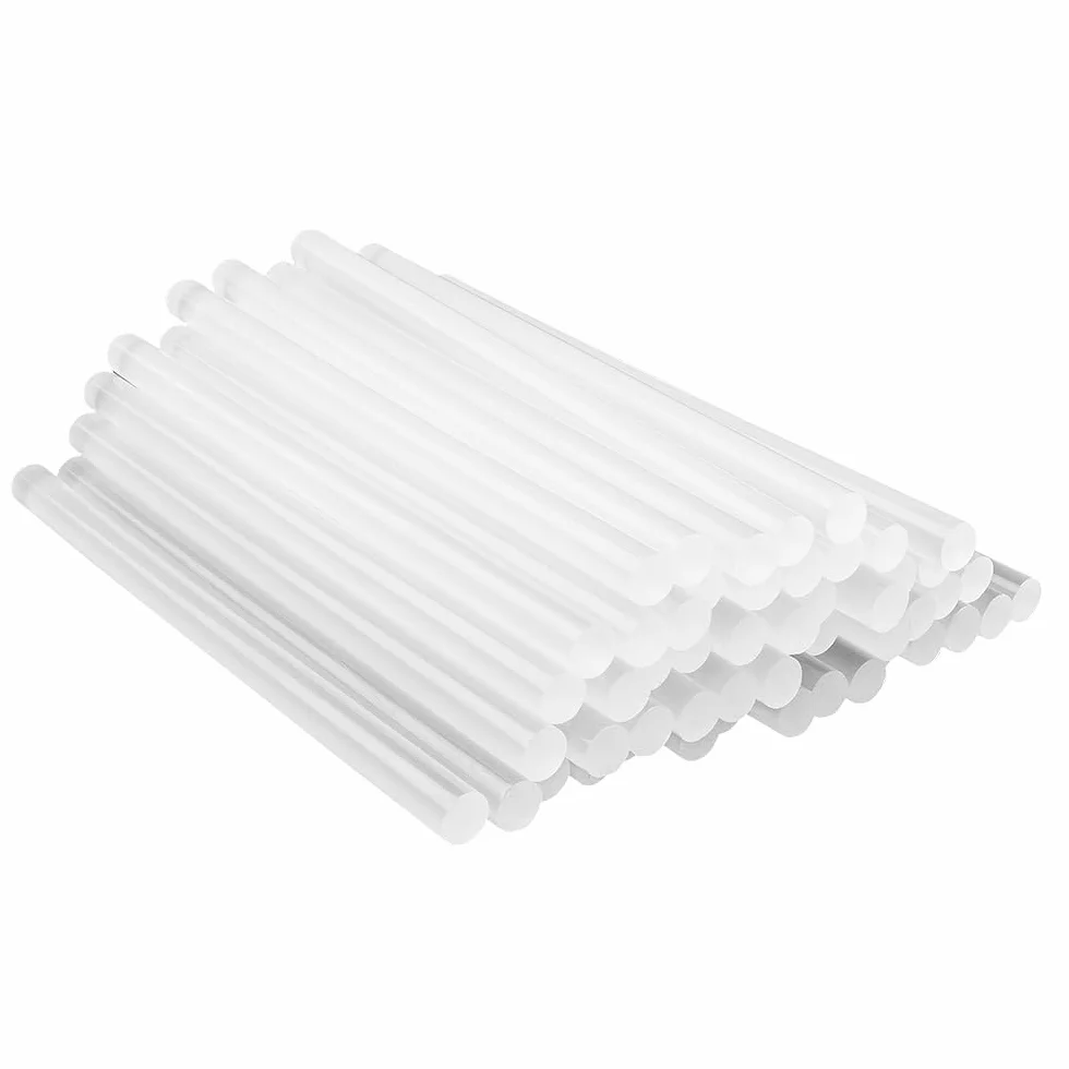 Uniwersalne wkłady do klejenia na gorąco Ø 11 mm, długość 20 cm, 50 sztuk, przezroczyste