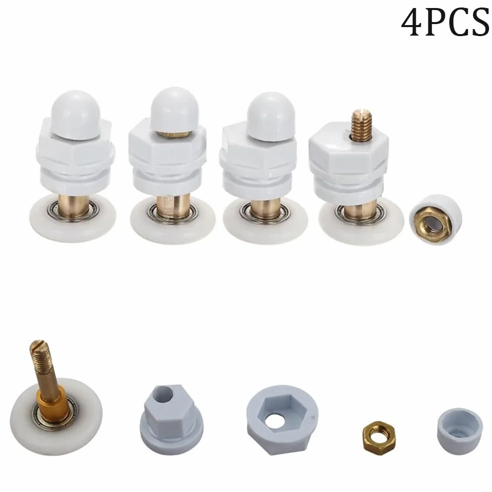 Rolki do drzwi prysznicowych chromowane 19 mm 23 mm 25 mm 27 mm 4 szt.