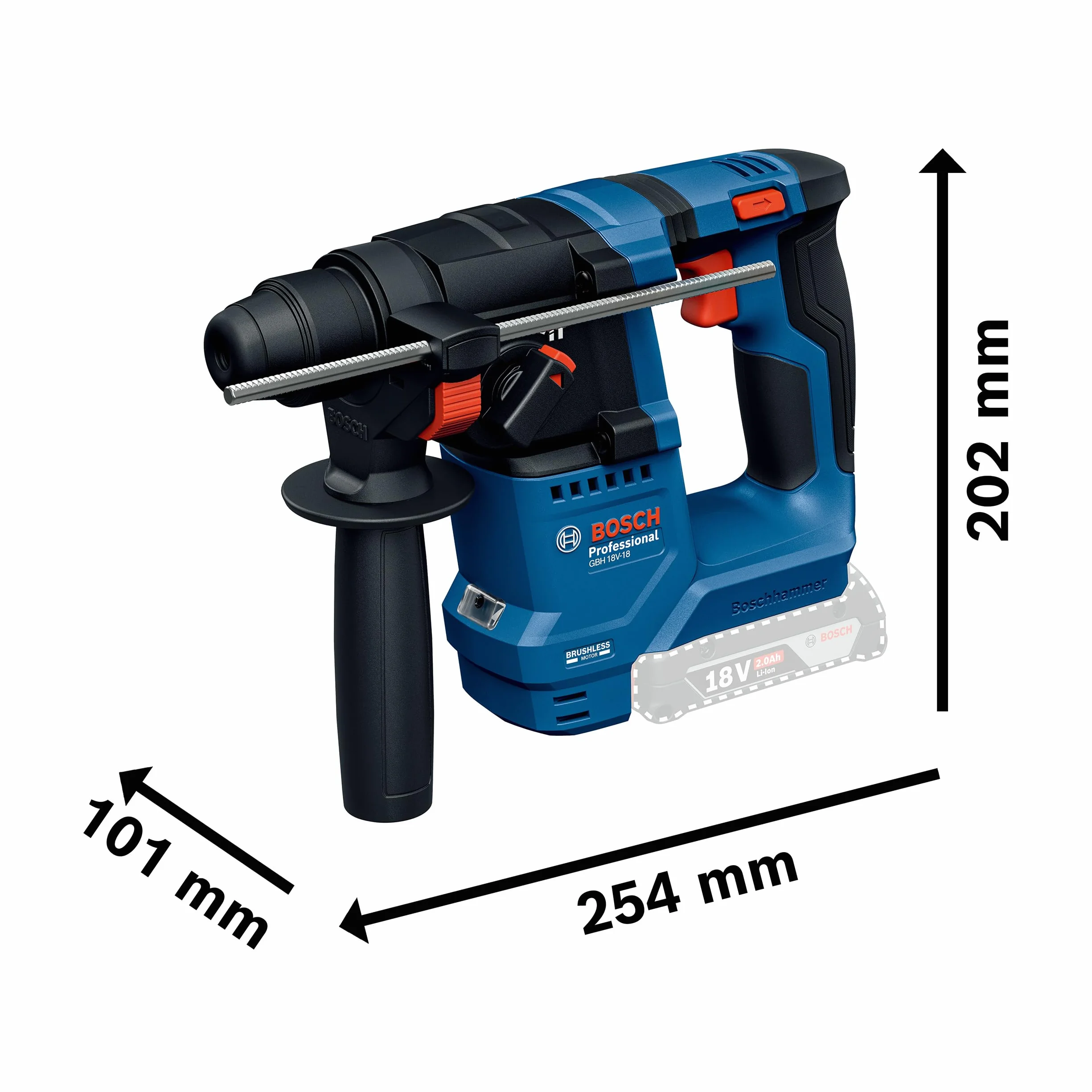 Bosch Professional GBH 18V-18 Akumulatorowy młot udarowo-obrotowy SDS plus 18V
