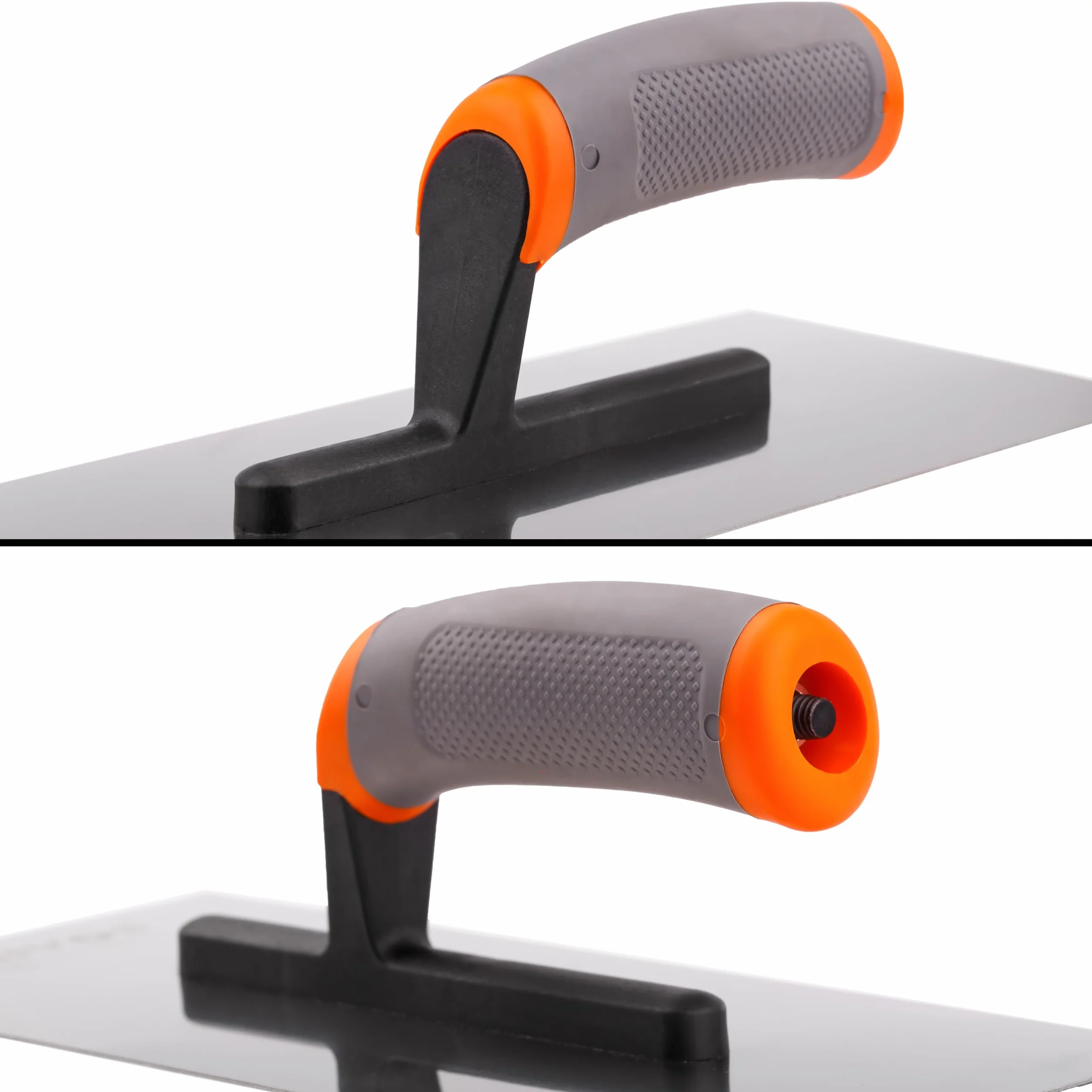MIVOS Paca wygładzająca ze stali nierdzewnej 280 x 120 mm - Ergonomiczny miękki uchwyt - Płyta do tynkowania i murowania