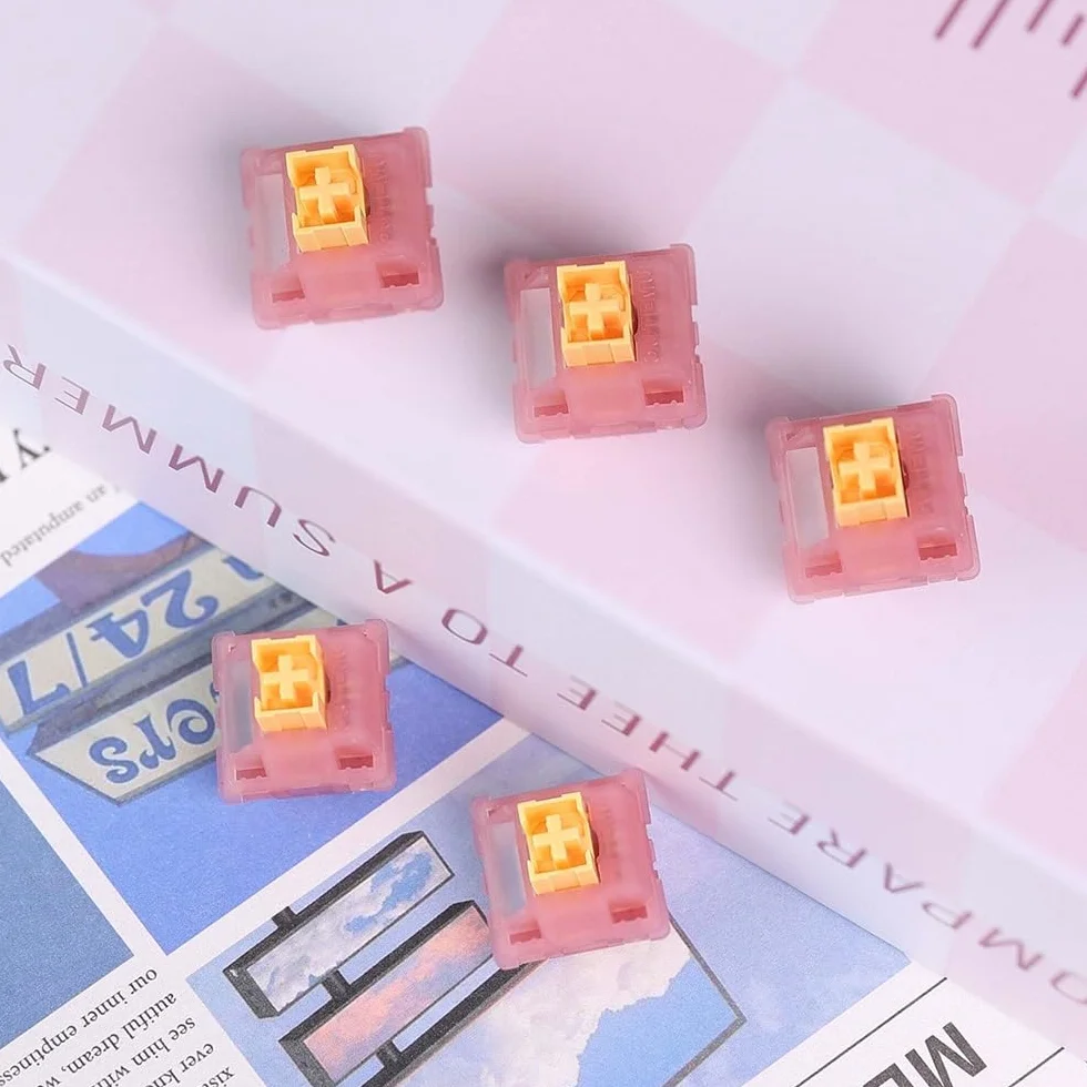 Outemu Honey Peach V3 Silent Linear Pre-Lubed Switch 90PCS for Mechanical Keyboard