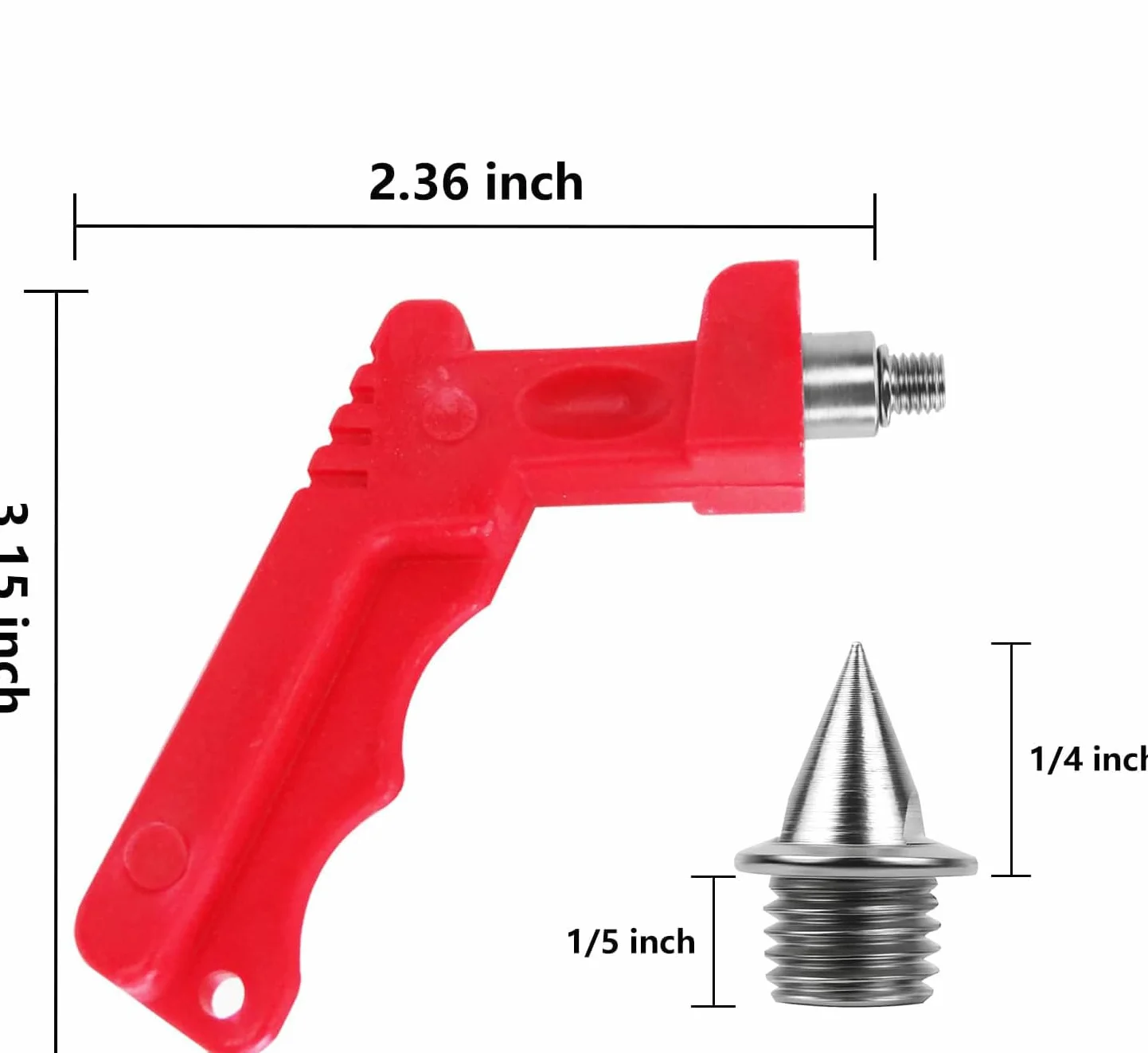 LATRAT 50 sztuk 6 mm kolce do biegania, biegania, wędrówek, z tworzywa sztucznego