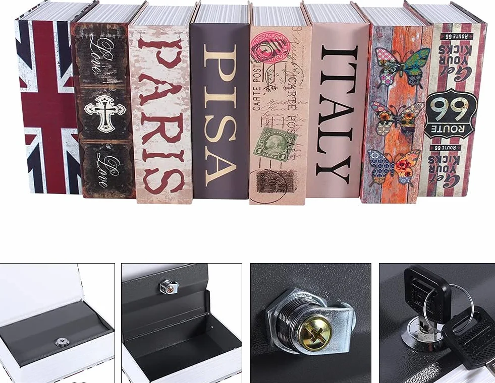 Bezpieczna sejf, Secret Book Safe Box, słownik tajna książka bezpieczeństwa