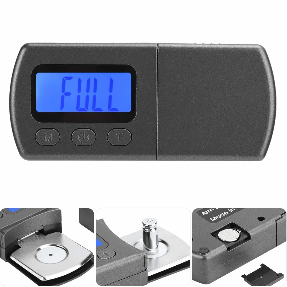 Annadue Digital Turntable Stylus Force Scale 0,01 g LCD niebieskie podświetlenie