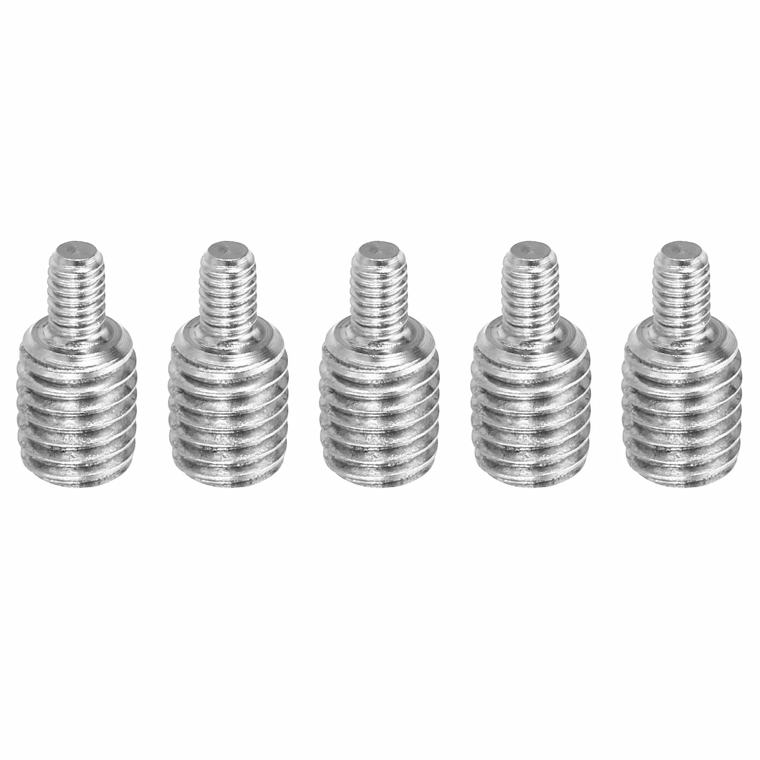 PATIKIL M4 x M8 x 16 Śruba z podwójnym końcem gwintowanym 304 ze stali nierdzewnej adapter redukcyjny do sprzętu meblowego długość 16 mm 5 szt.