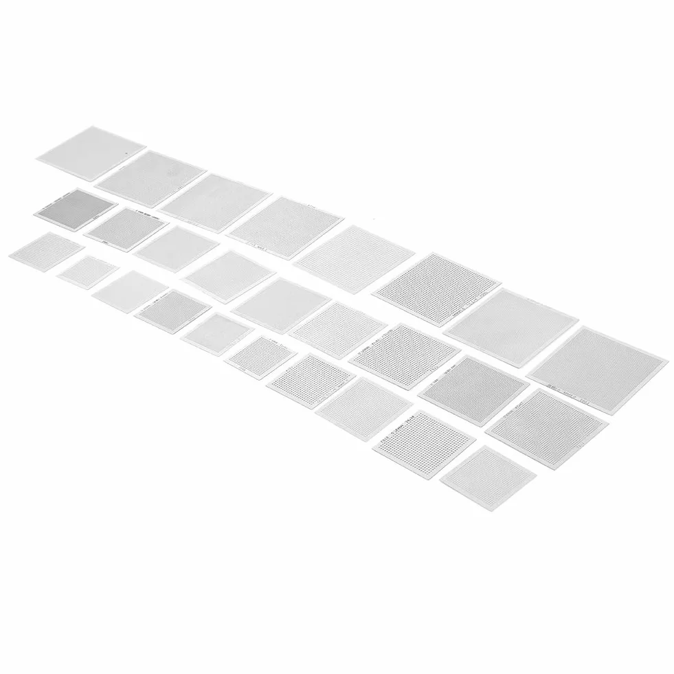 Szablony Uniwersalne 27 szt. Zestaw Szablonów BGA Reballing Rework