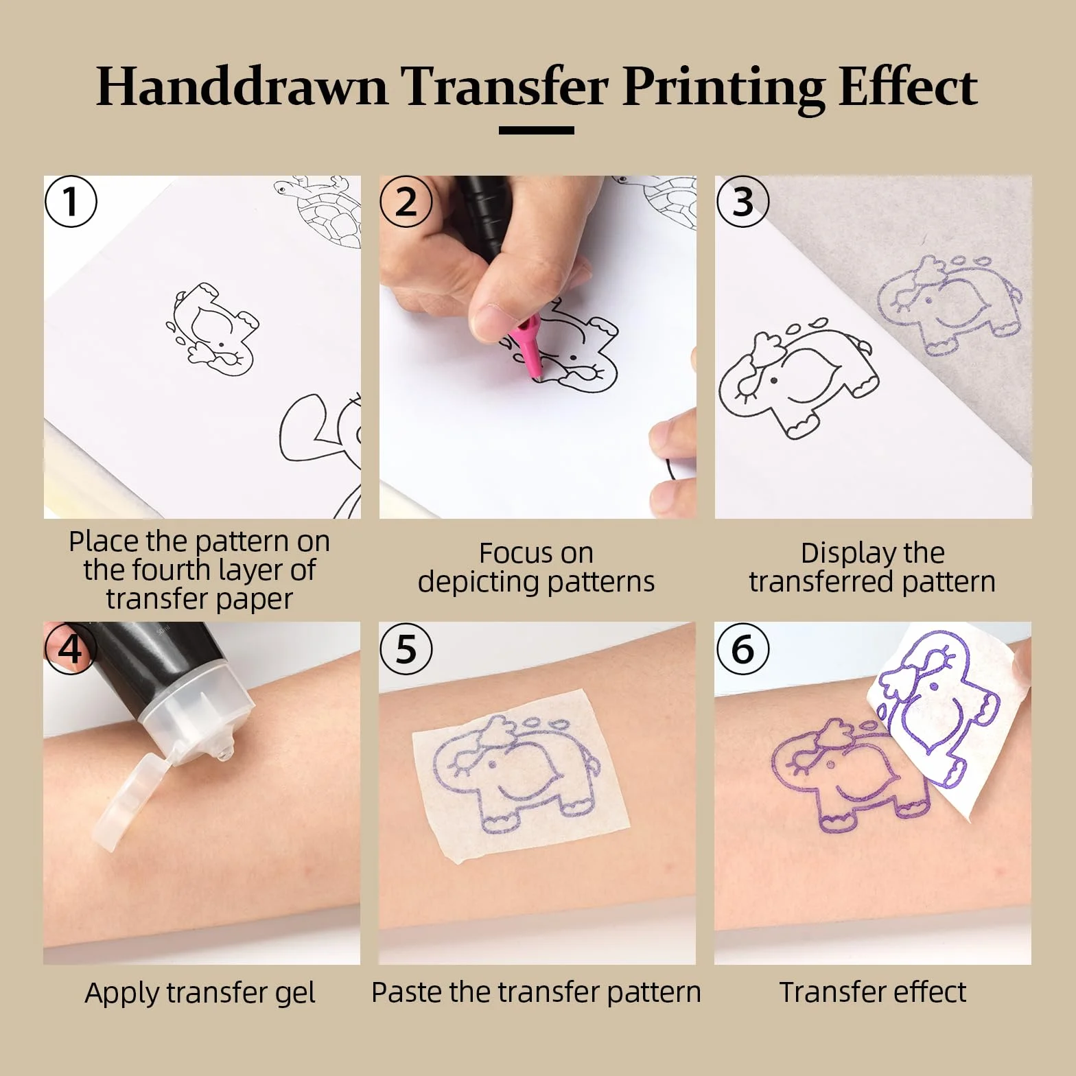 ATOMUS Golden Short Tattoo Pen Kit LCD Tattoo Power Supply Cartridge Rotary Complete Professional Tattoo Machine for Beginners(AT12)