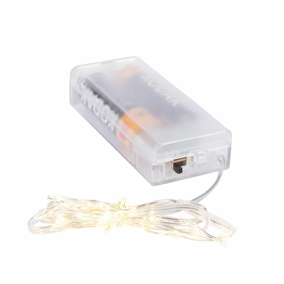 Ideen mit Herz Łańcuch świetlny LED 30 diod ciepła biel 1,5 cm odstęp 75 cm timer