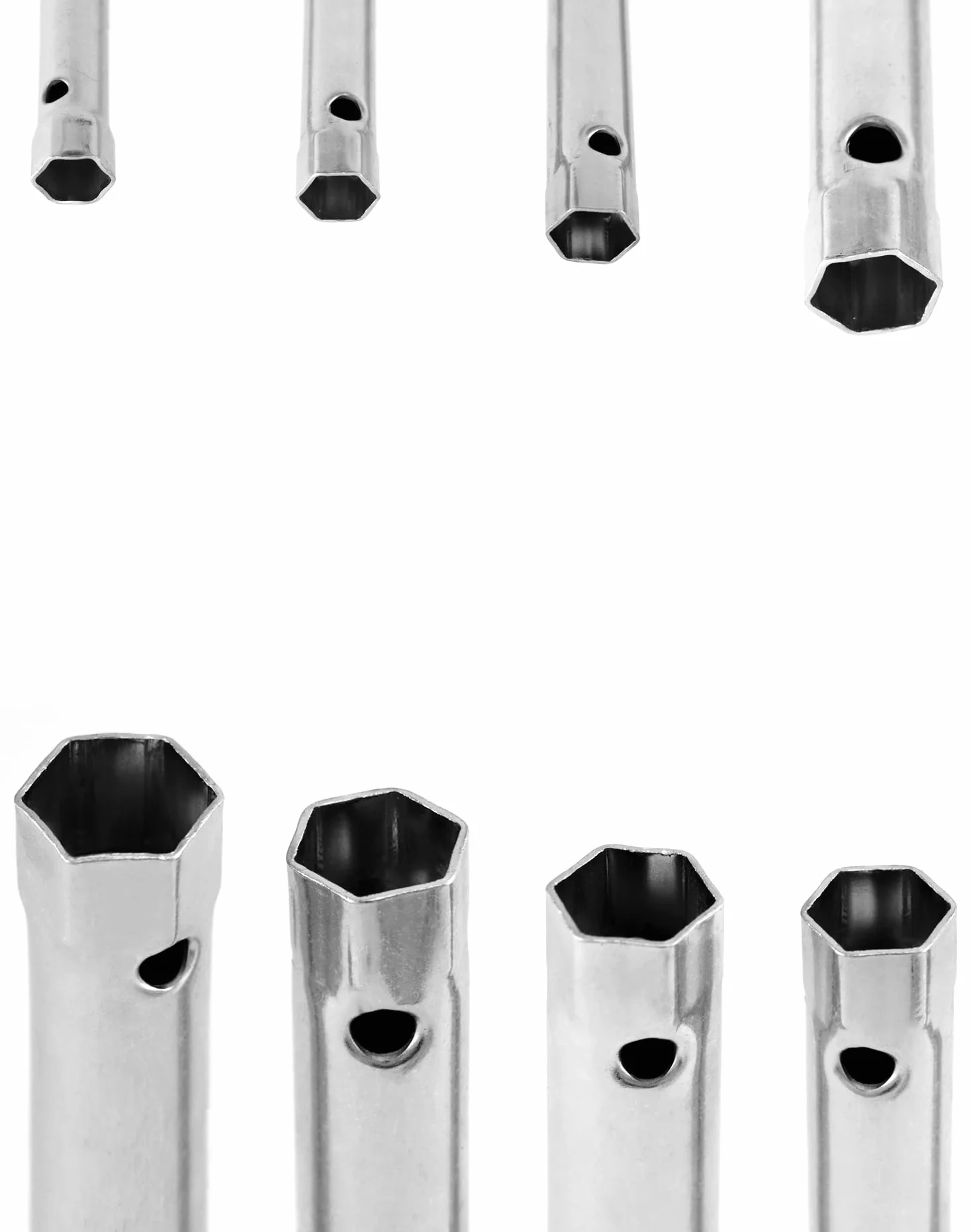 QWORK Zestaw nasadek do rur 10 szt. klucz nasadowy do świec zapłonowych 6 x 7-20 x 22 mm Metryczne