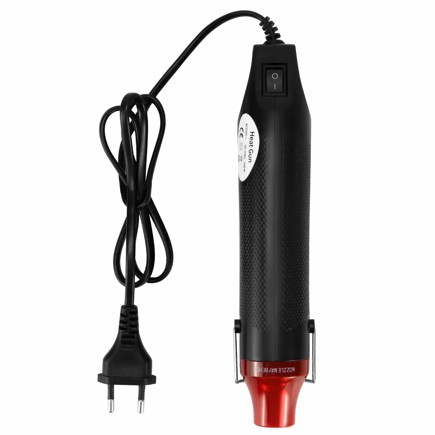 QWORK Mini pistolet na gorące powietrze 220 V 300 W suszarka do rur termokurczliwych