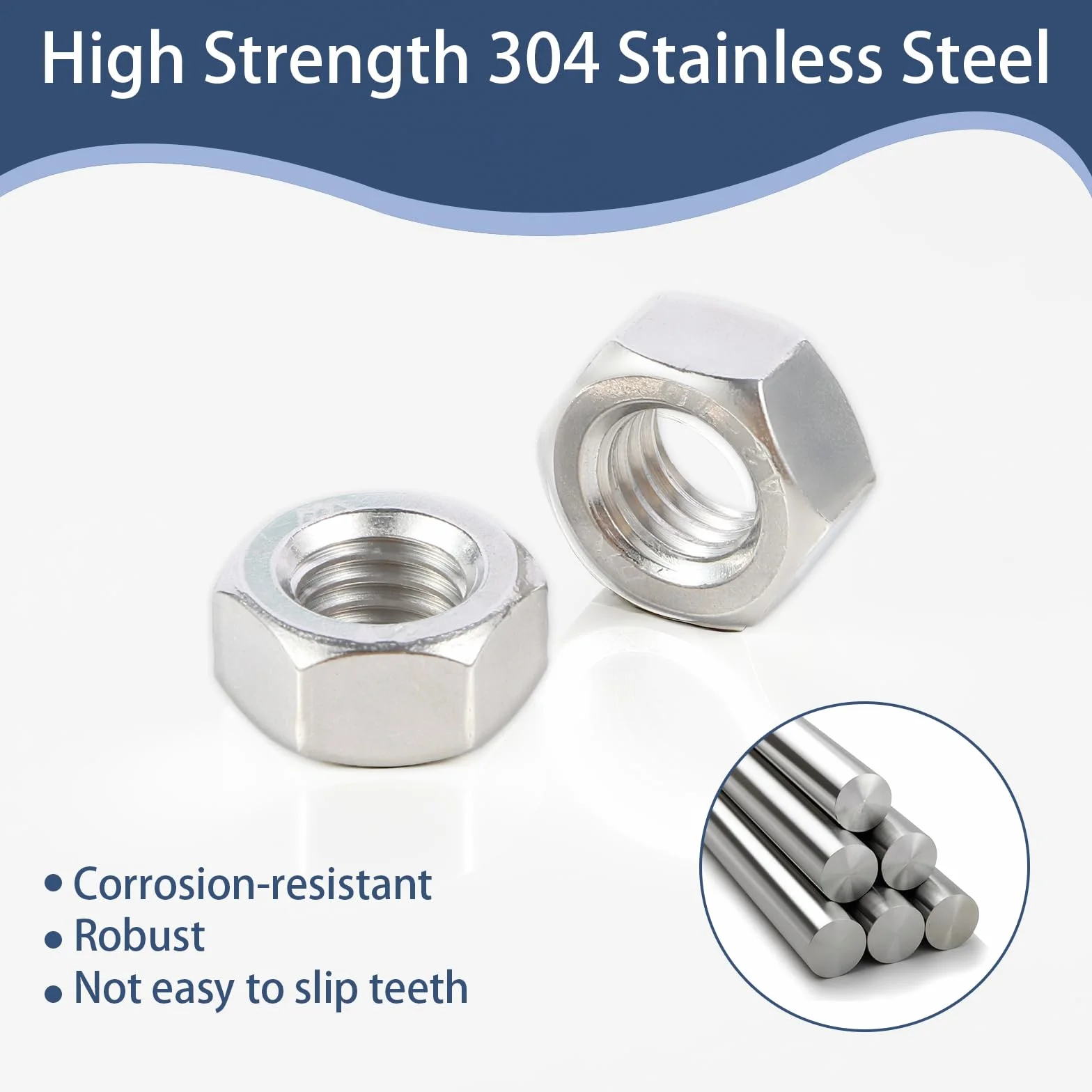 Pręt gwintowany M12 x 250 mm stal nierdzewna 5 sztuk z nakrętkami M12