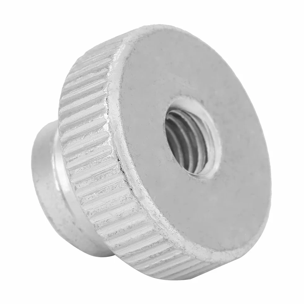 Vernickelter Kohlenstoffstahl Handfest Rändelmuttern Griff mit Muttern M3 M4 M5 M6 M8 M10 (65pcs)