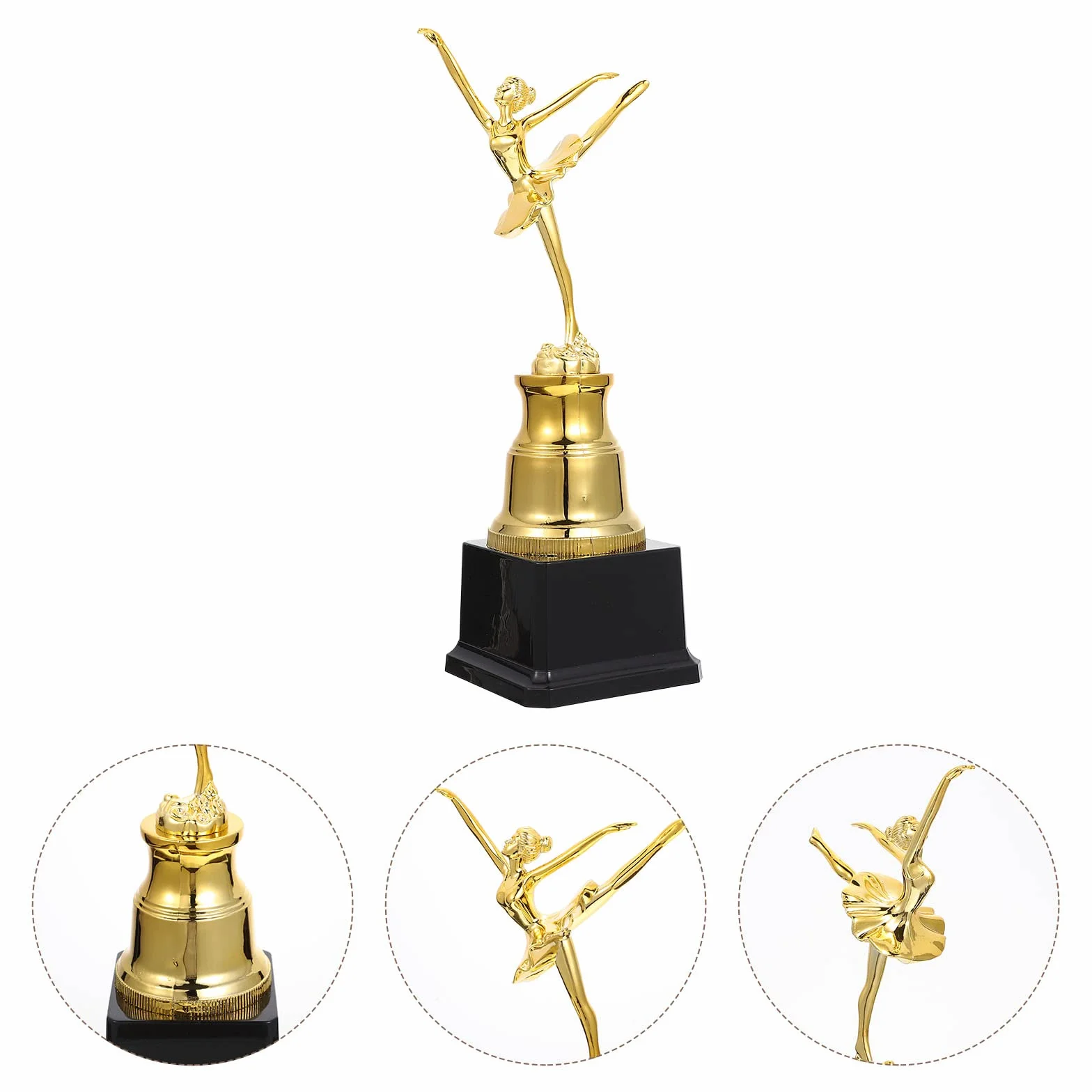 Trofeum baletowe konkurs tańca trofeum dekoracyjne balet trofeum plastikowe złote trofeum