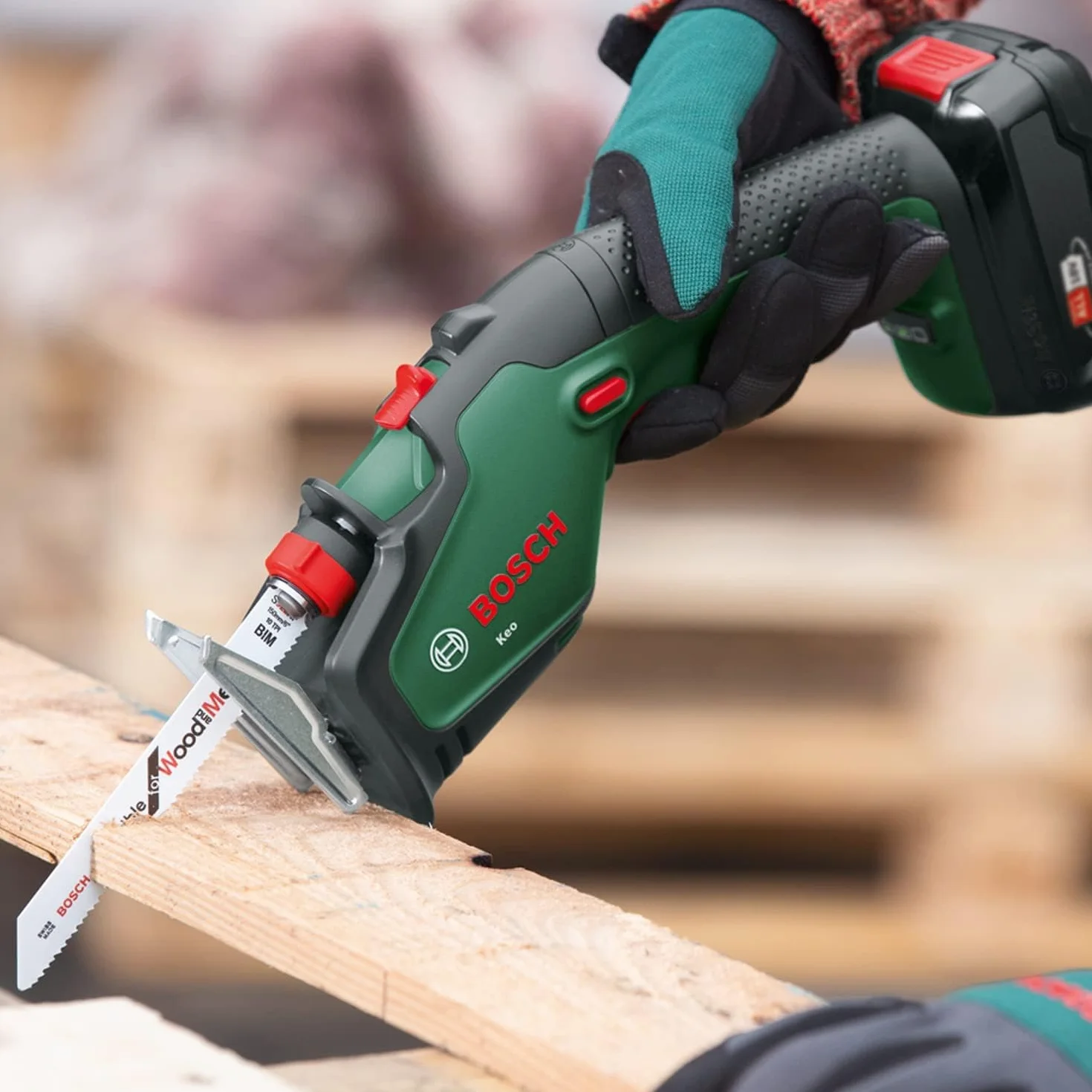 Bosch Akumulatorowa Piła Ogrodowa Keo 18 V Średnica Cięcia 80 mm Brzeszczot do Drewna