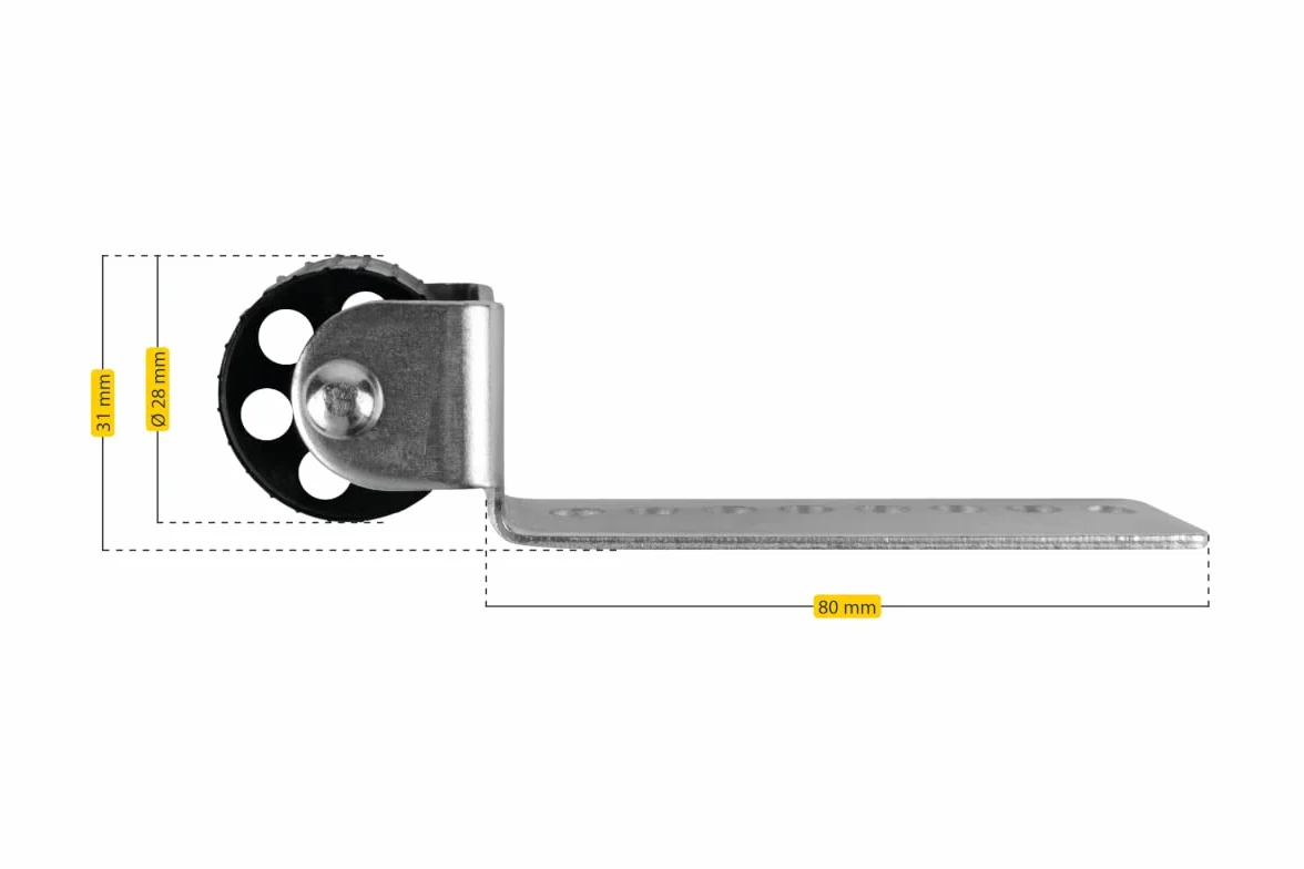 Schellenberg 54100 rolka do rolet Flexo do systemu Mini i Maxi, wiele odstępów między otworami 0,9 – 6,3 mm, poprawia pracę szerokich rolet