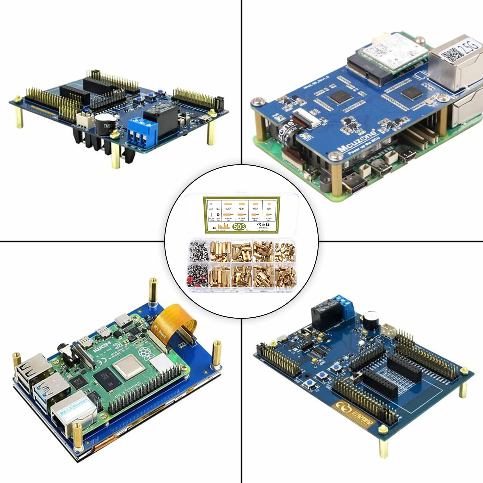 Zestaw 320 sztuk M3 mosiężne sześciokątne śruby i nakrętki dystanse PCB