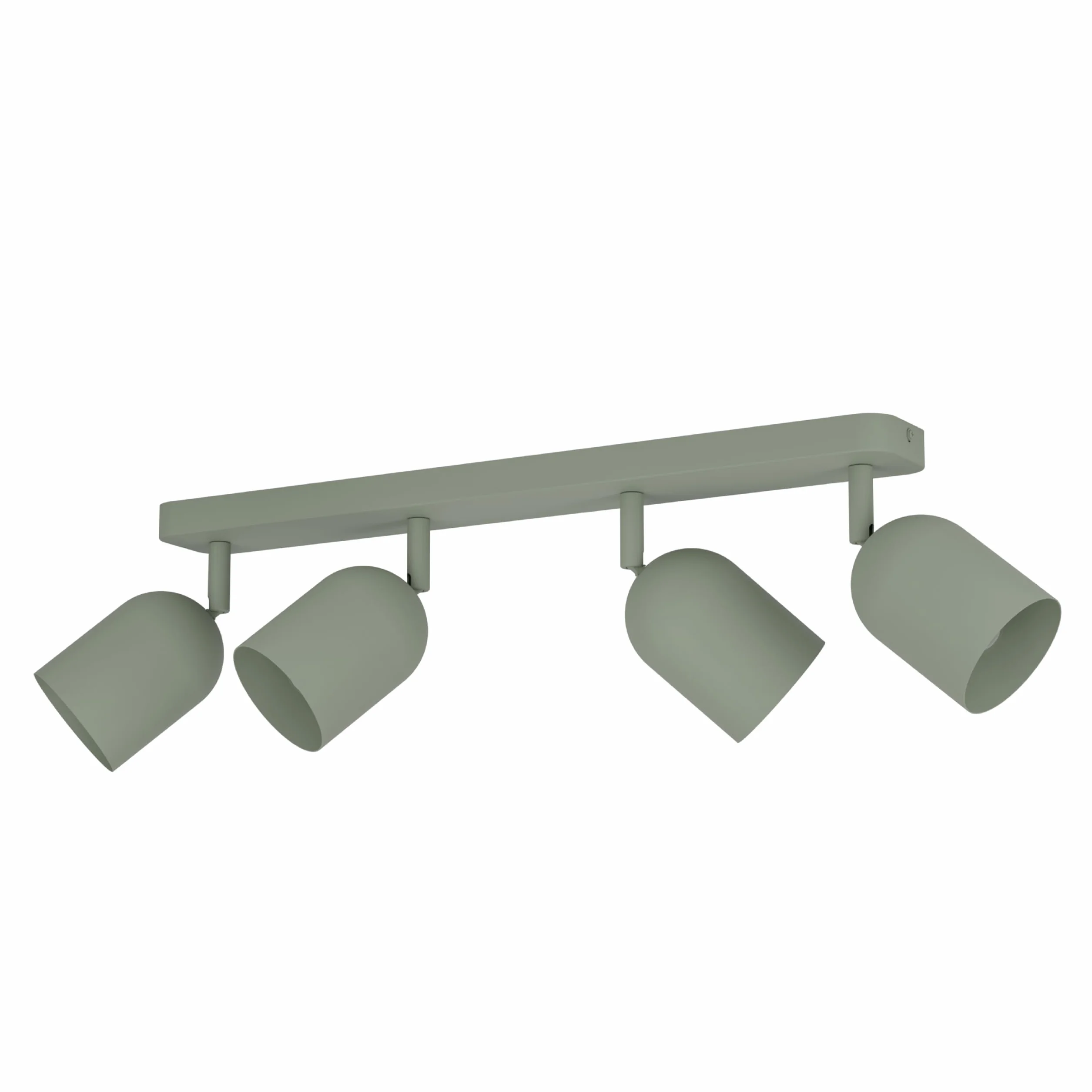 EGLO Tilston Lampa sufitowa 4-żarówkowa, reflektor sufitowy do salonuowa oprawa podsufitowa ze stali w kolorze ciemnozielonym E14