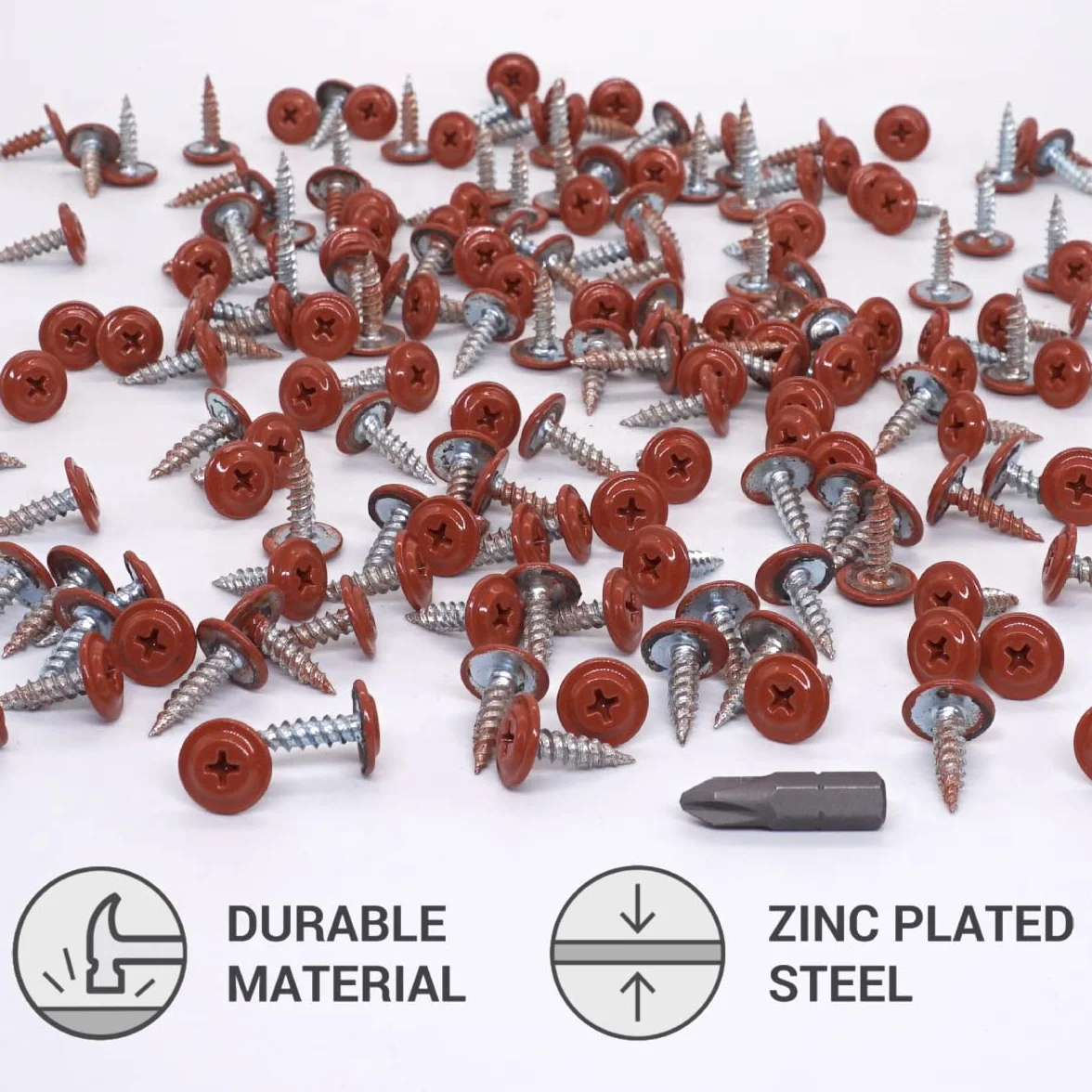 Wkręty samogwintujące SKIR'CO 4,2 x 16 mm do drewna, metalowa śruba, głowica krzyżakowa, RAL 8004