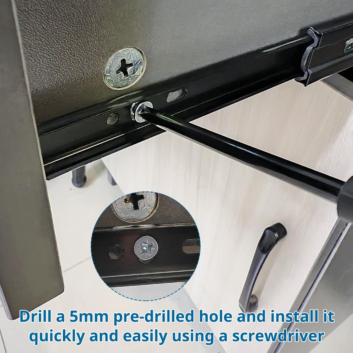VooGenzek 80 Sztuk M6.3 Euro Screws Śrub Meblowych do Prowadnic Szuflad