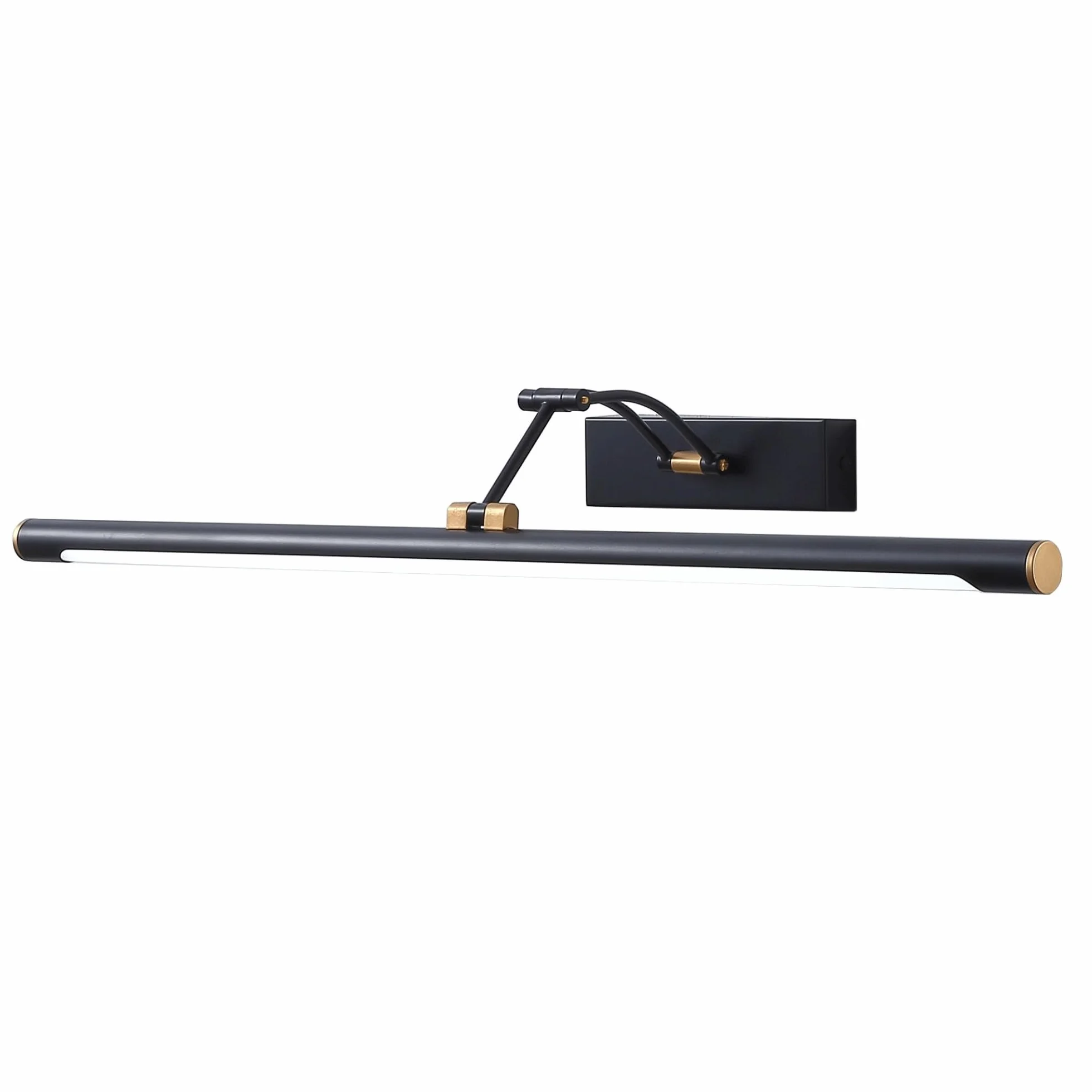 Lampa nad Lustro Kinkiet Łazienkowy IP44 Czarny 40cm 7W 770lm Neutralny Biały