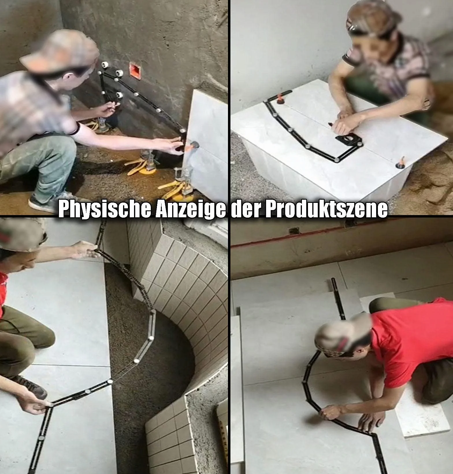 Szablon kątowy ze stopu aluminium 12 stron narzędzie do płytek z otworem czarny