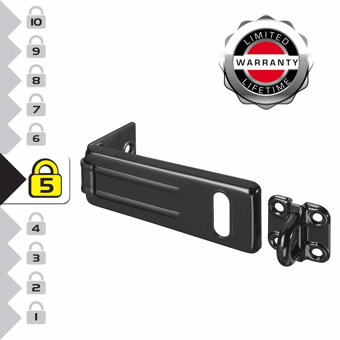 Master Lock 704EURDBLK klamka do drzwi zewnętrznych czarna 11 x 4,4 cm