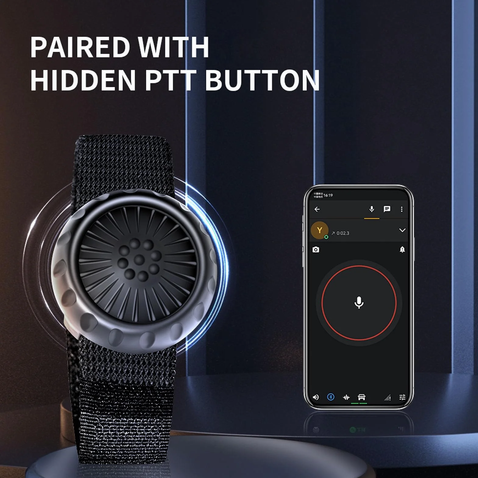 Etooth 5.0 Bezprzewodowy przycisk PTT IP67 wodoodporny do Zello
