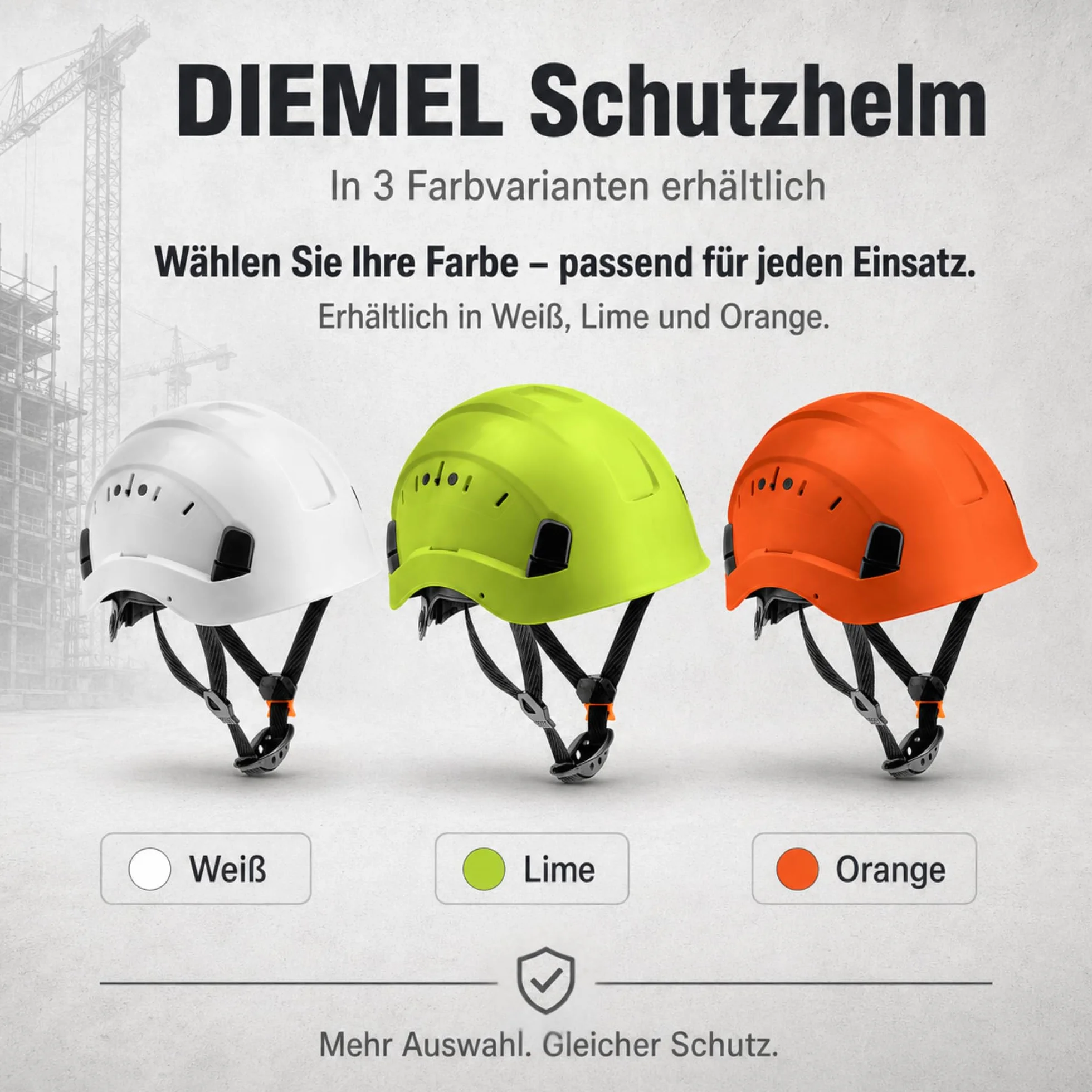 HÖGERT TECHNIK Kask ochronny z tworzywa ABS, EN 397, system zapadkowy, regulowany