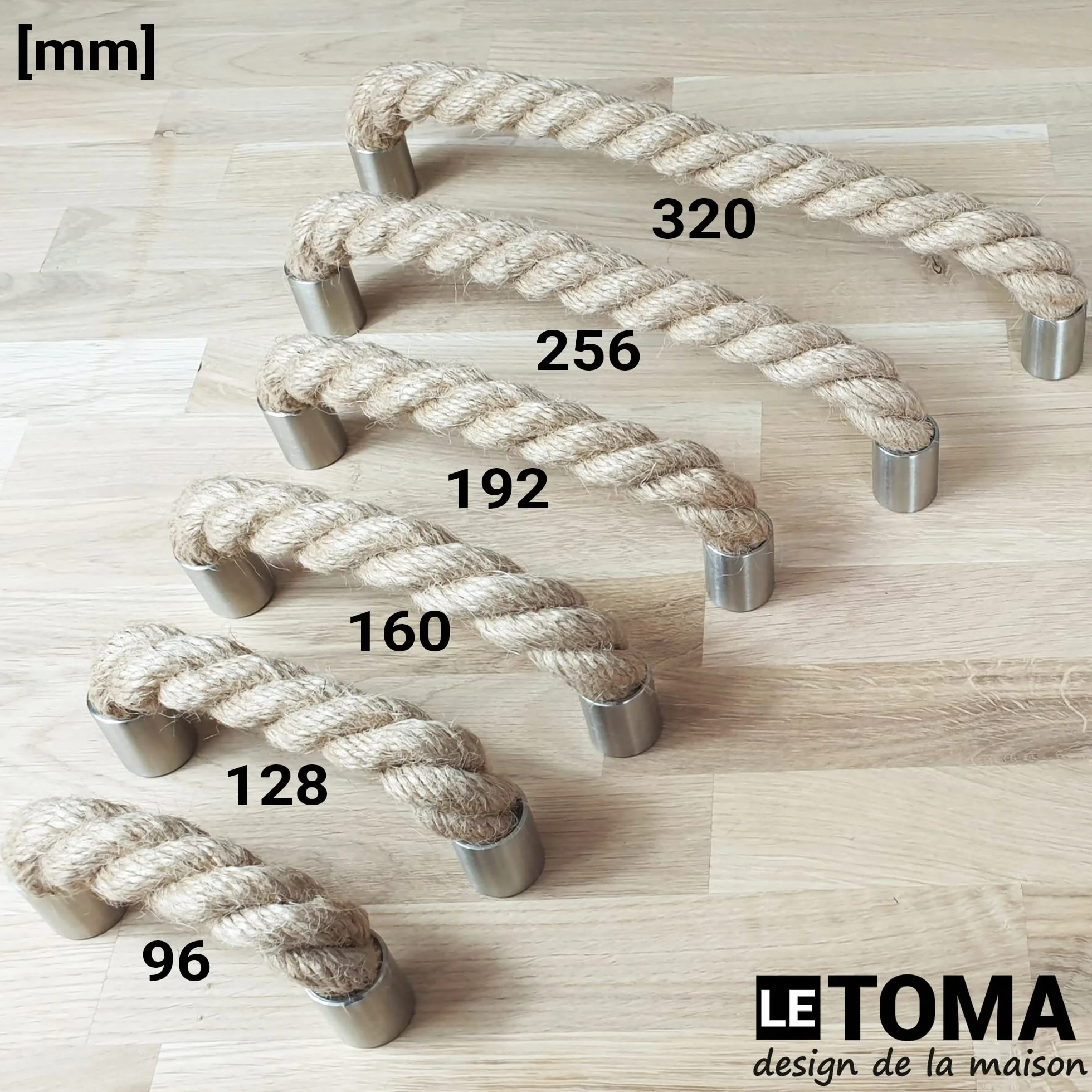 160 mm uchwyt do mebli, 100% naturalna lina jutowa | wytrzymały uchwyt ze sznurka jutowego do komody, szafki i szuflady, wygląd morski