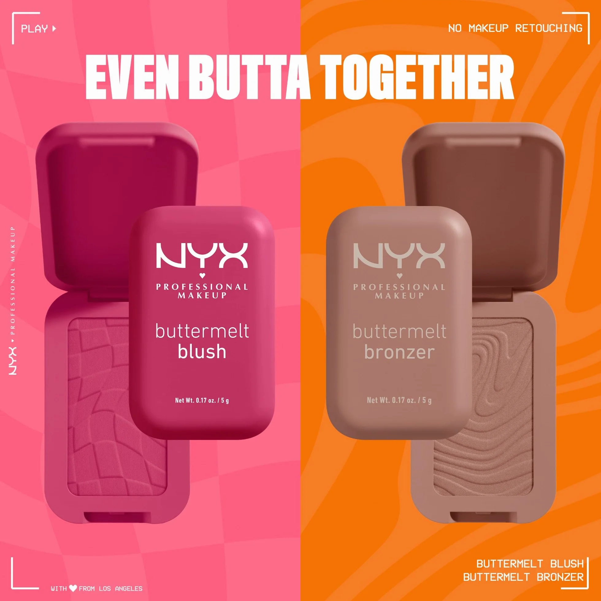 NYX Professional Makeup Buttermelt Blush, kremowa tekstura z masłem shea, masłem migdałowym i masłem mango, łatwy do wymieszania, zapewnia świeży wygląd, kolor: Butta with Time