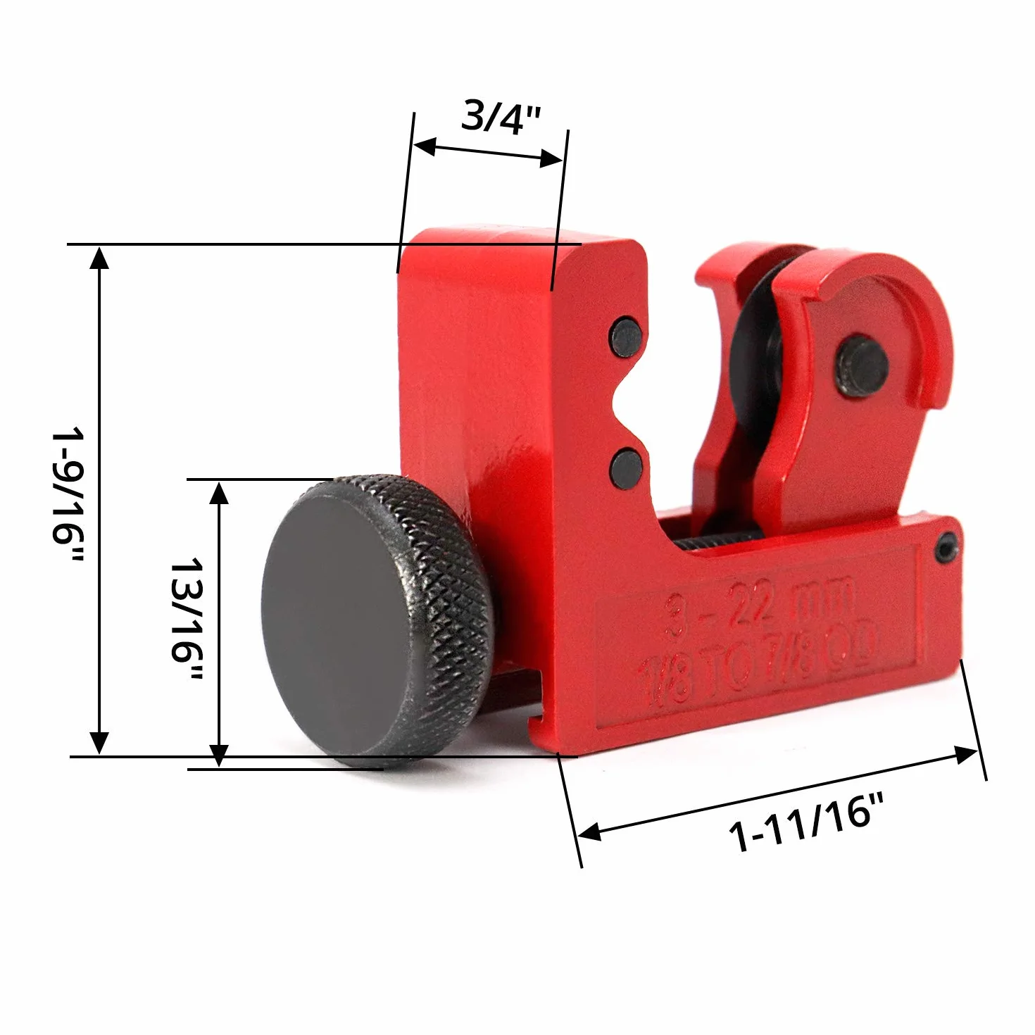 QWORK regulowany mini obcinak do rur 3-22 mm miedziano-aluminiowo-stalowy