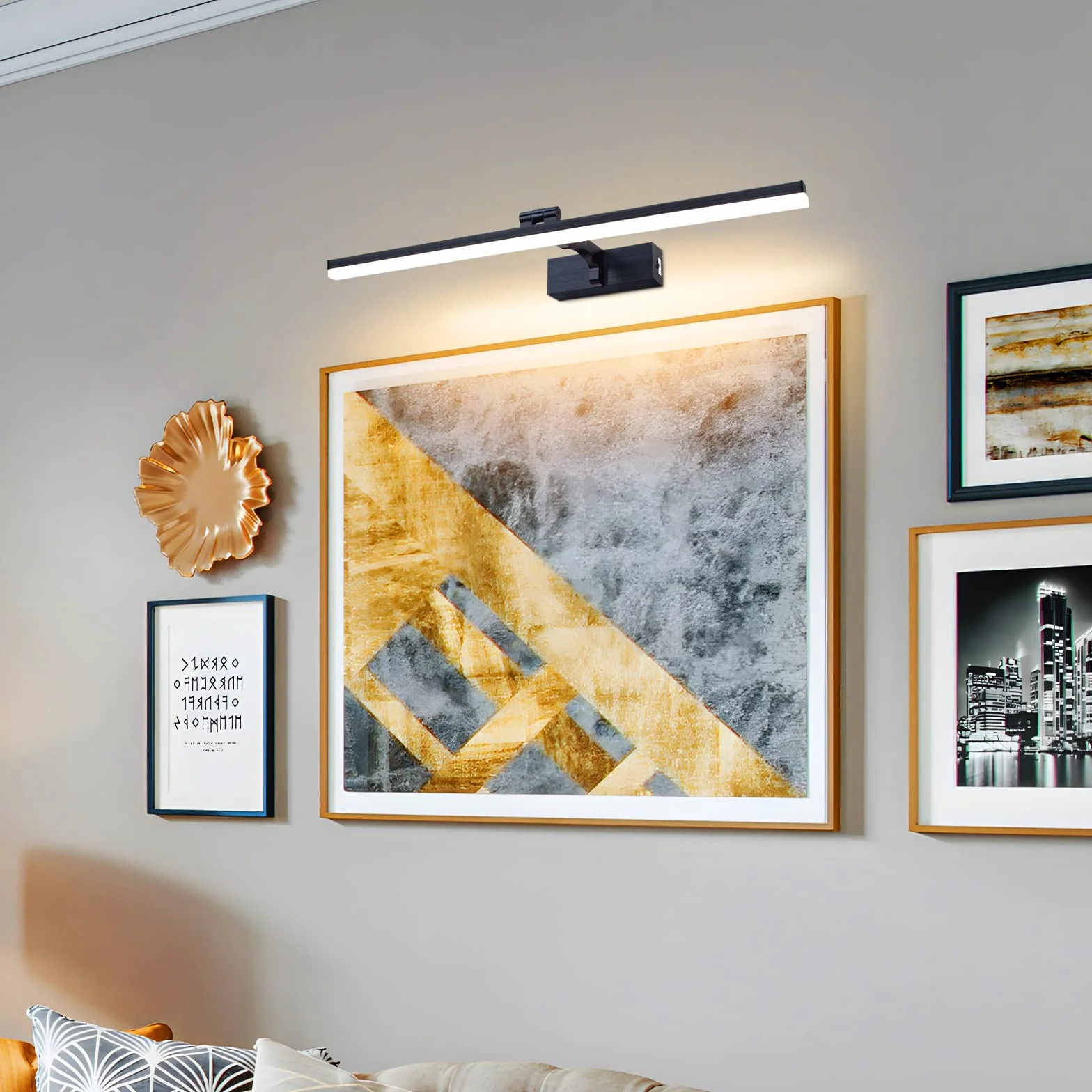Lampa LED na lustro łazienkowe, 60 cm, 12 W, 1320 lm, lampa łazienkowa, lustro, oświetlenie lustra, oświetlenie lustra 3 CCT, z przełącznikiem, szafka z lustrem, możliwość przyciemniania